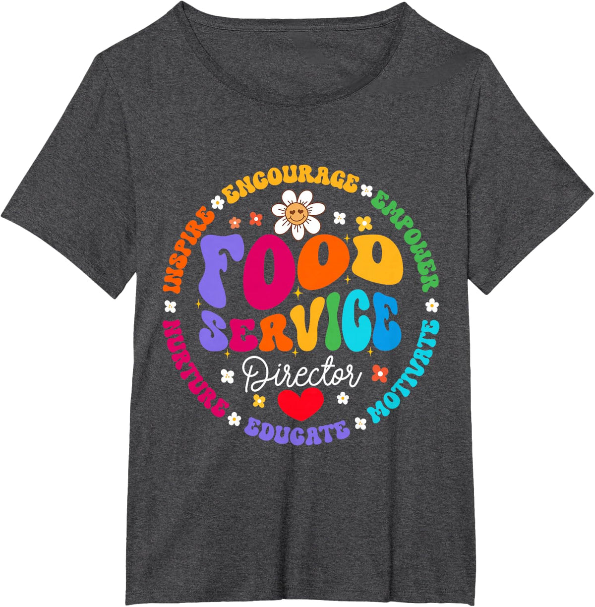 Food Service Director Cafeteria Team Helper School Squad T-Shirt - Dark Heather Grey