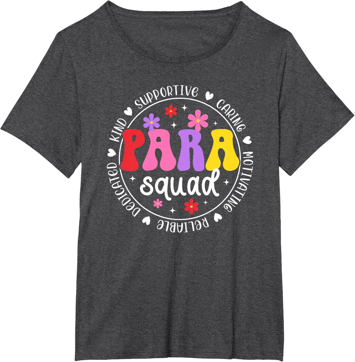 para Squad Appreciation Circle Paraprofessional Team Parapro T-Shirt - Dark Heather Grey