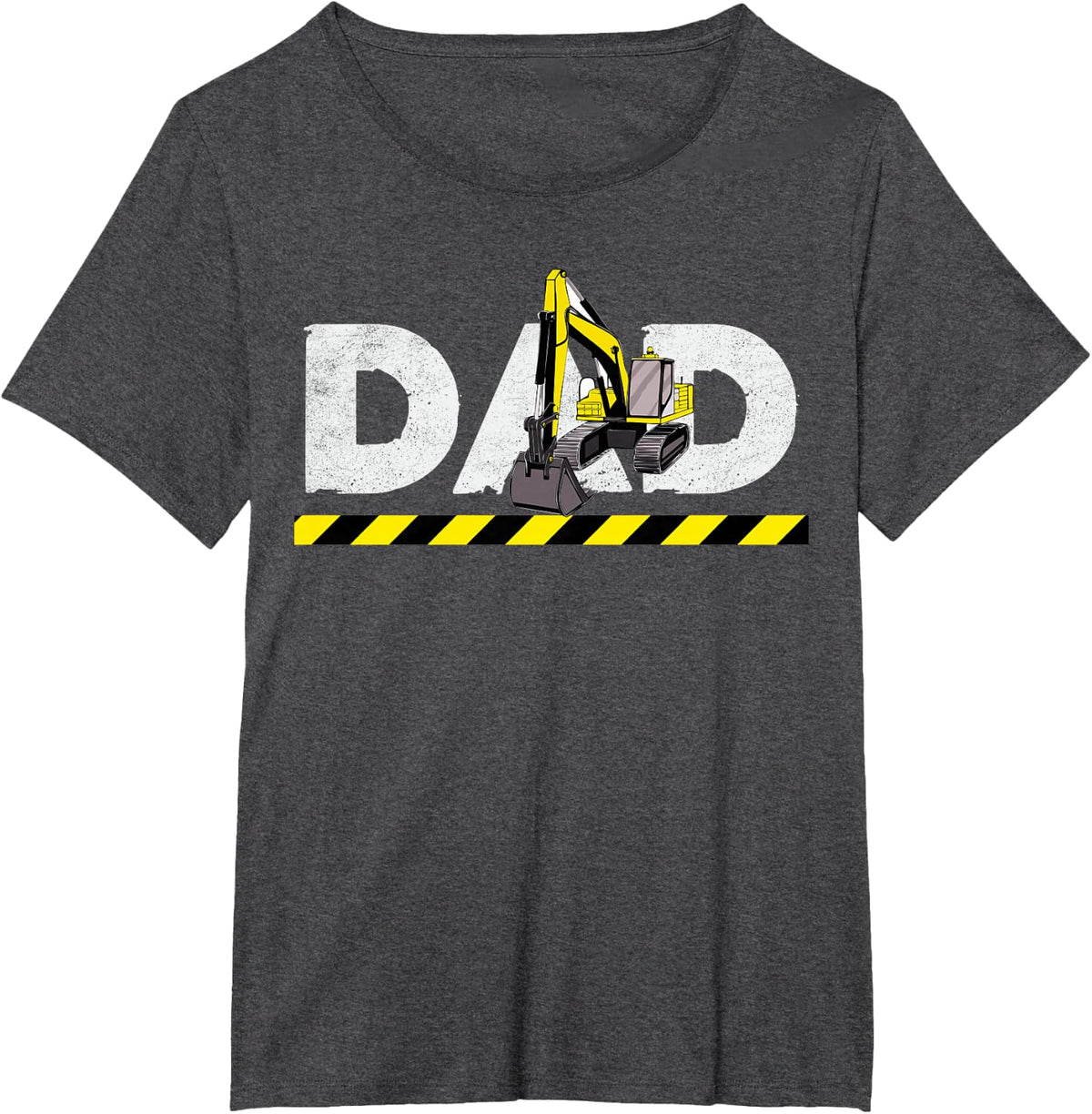 Dad Excavator Backhoe Operator Heavy Equipment Machine T-Shirt - Dark Heather Grey