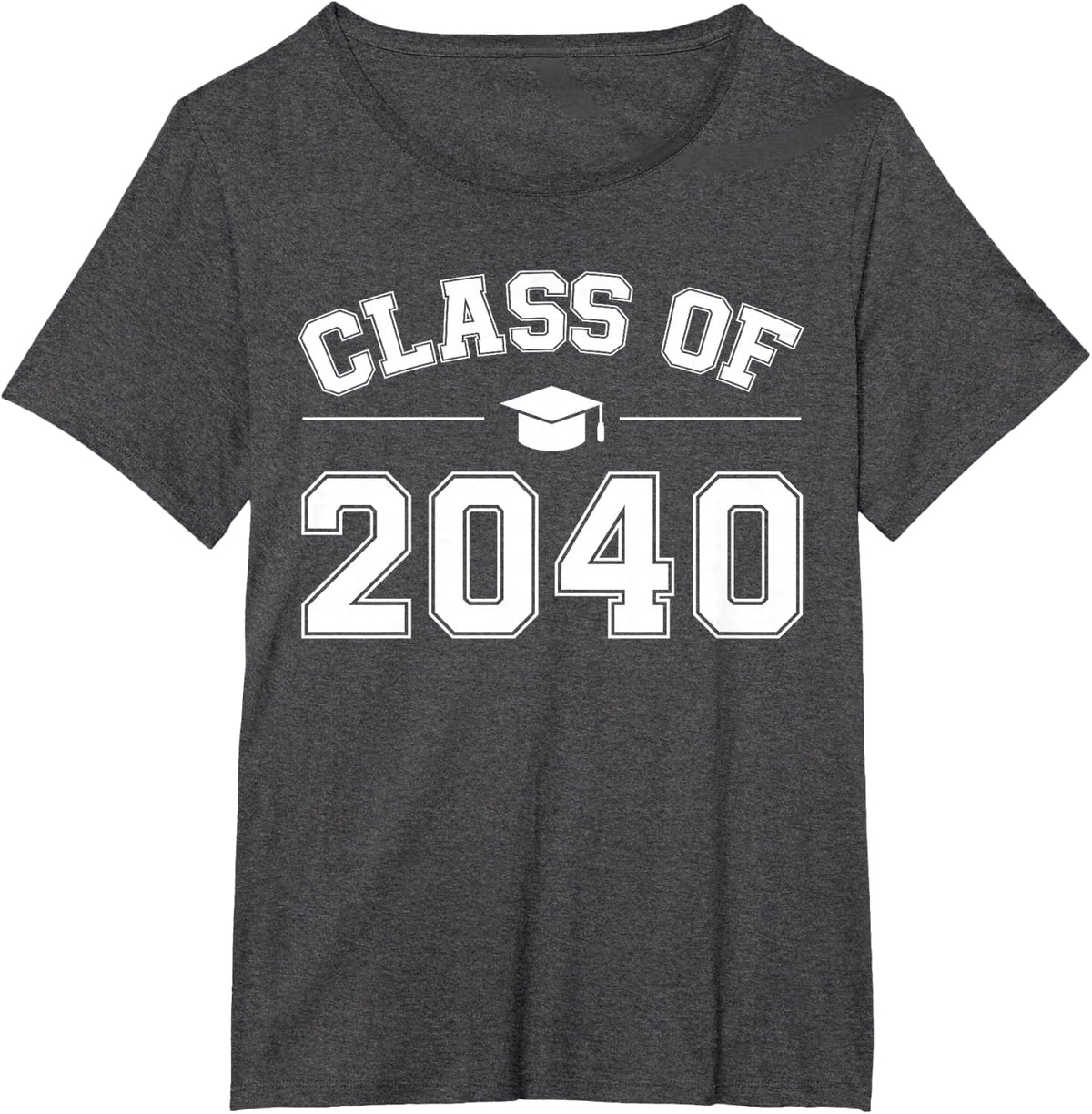 Class of 2040 Grow with Me First Day of School Graduation T-Shirt - Dark Heather Grey