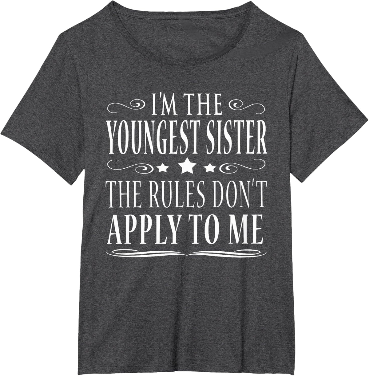 I'm the youngest sister T-Shirt - Dark Heather Grey