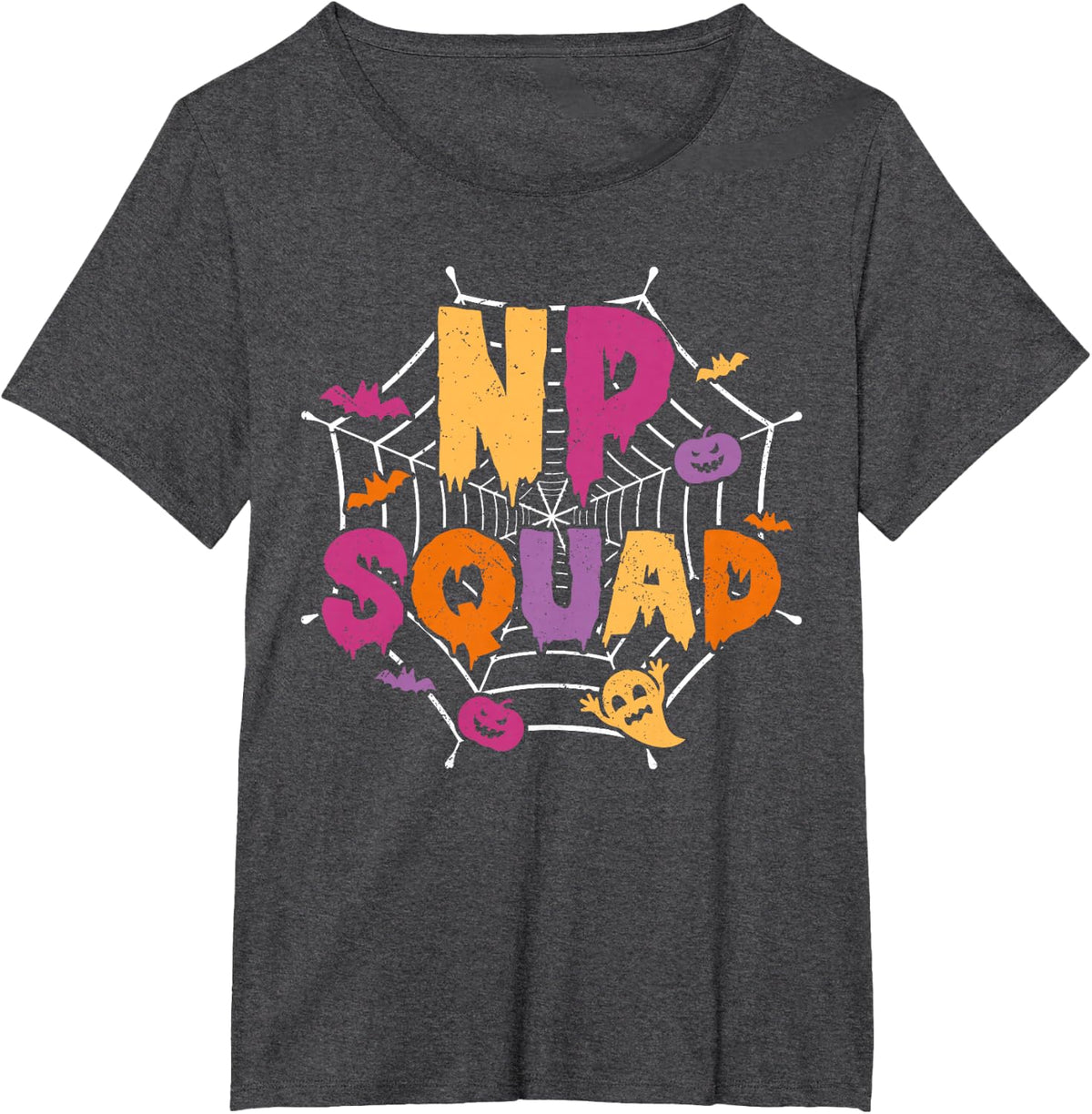 Halloween NP Squad Matching Nurse Practitioner T-Shirt - Dark Heather Grey