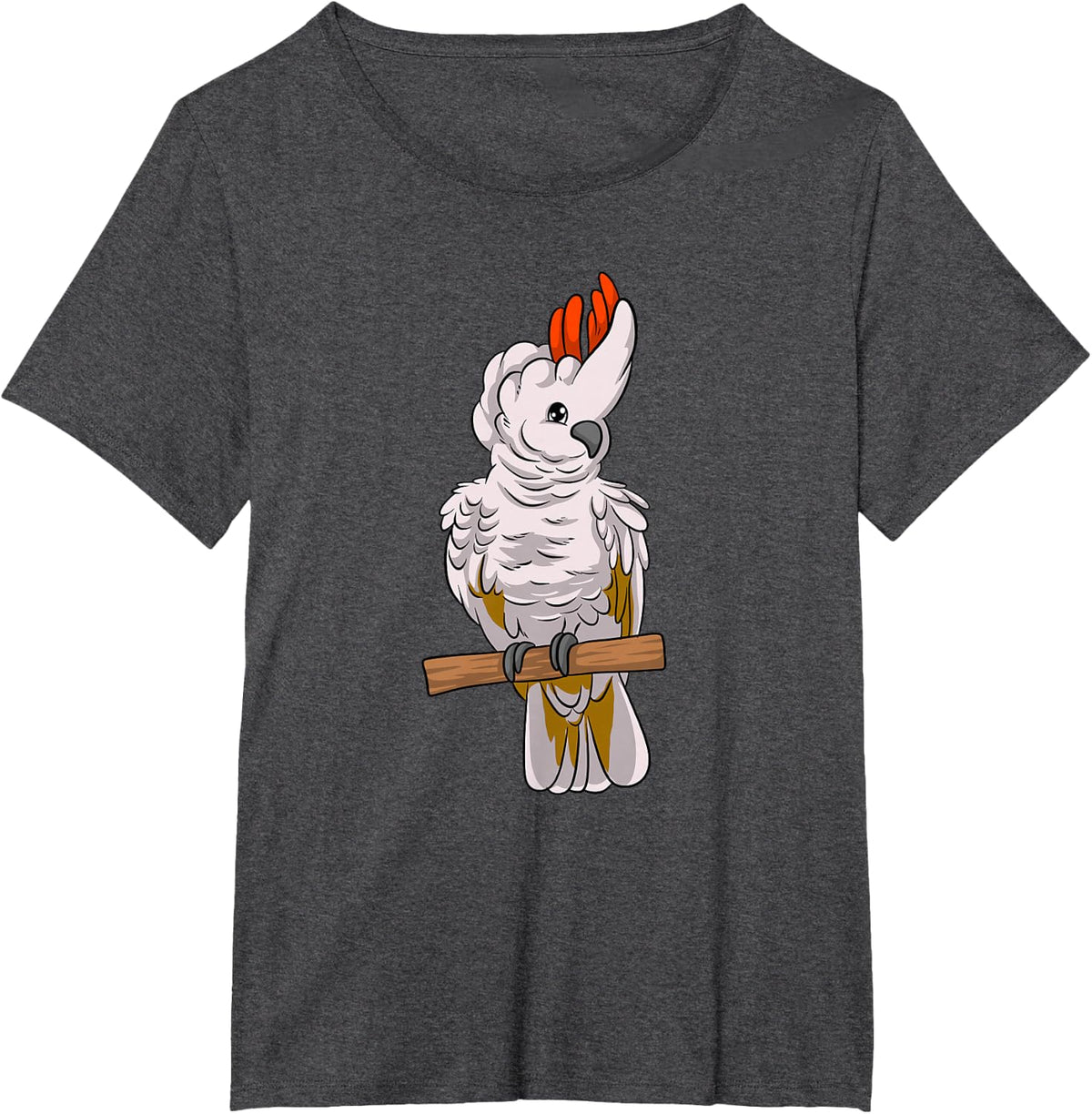 Funny Cockatoo Parrot T-Shirt - Dark Heather Grey