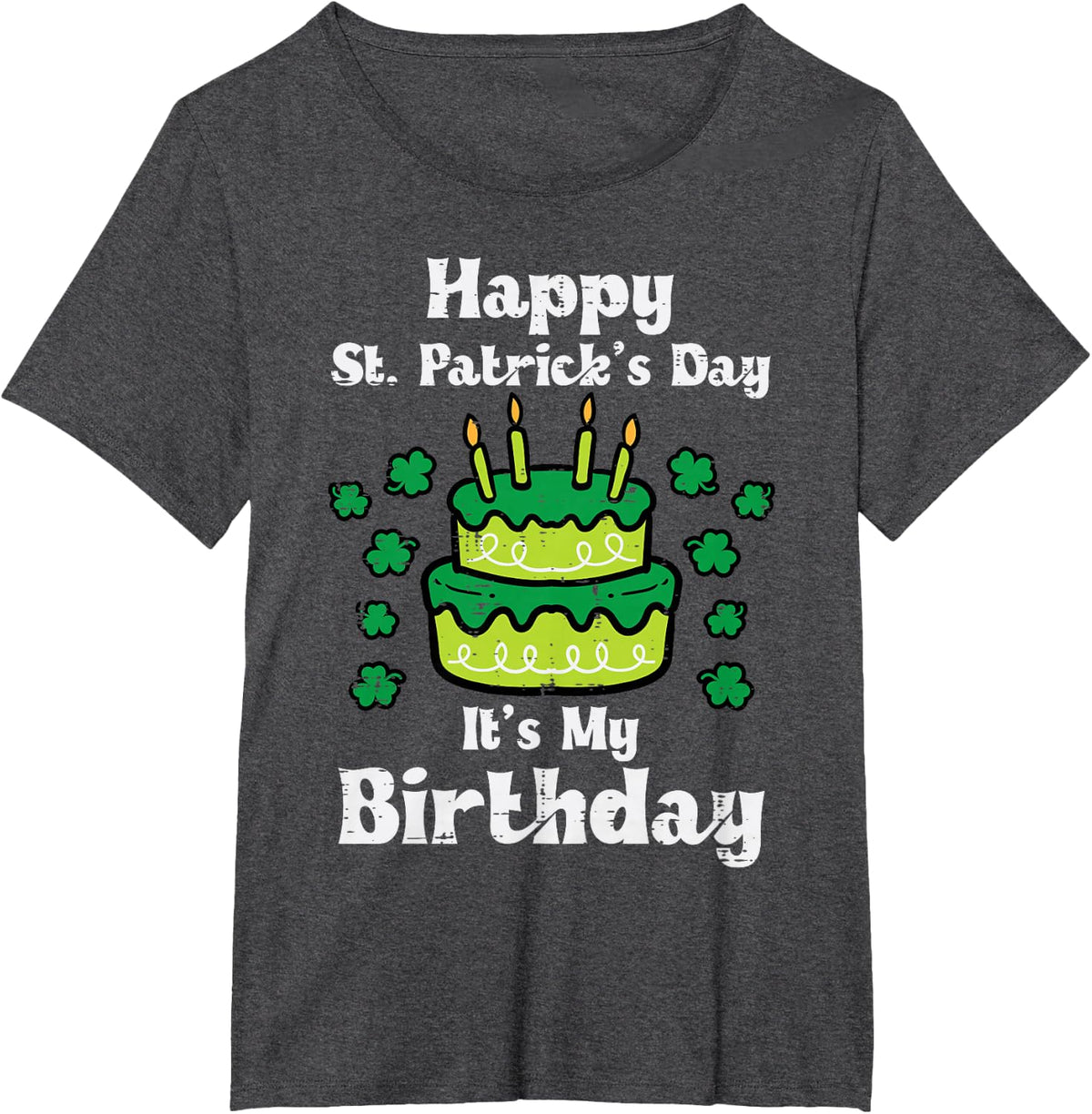 St Patricks Day Birthday Saint Pattys Bday Men Women Kids T-Shirt - Dark Heather Grey