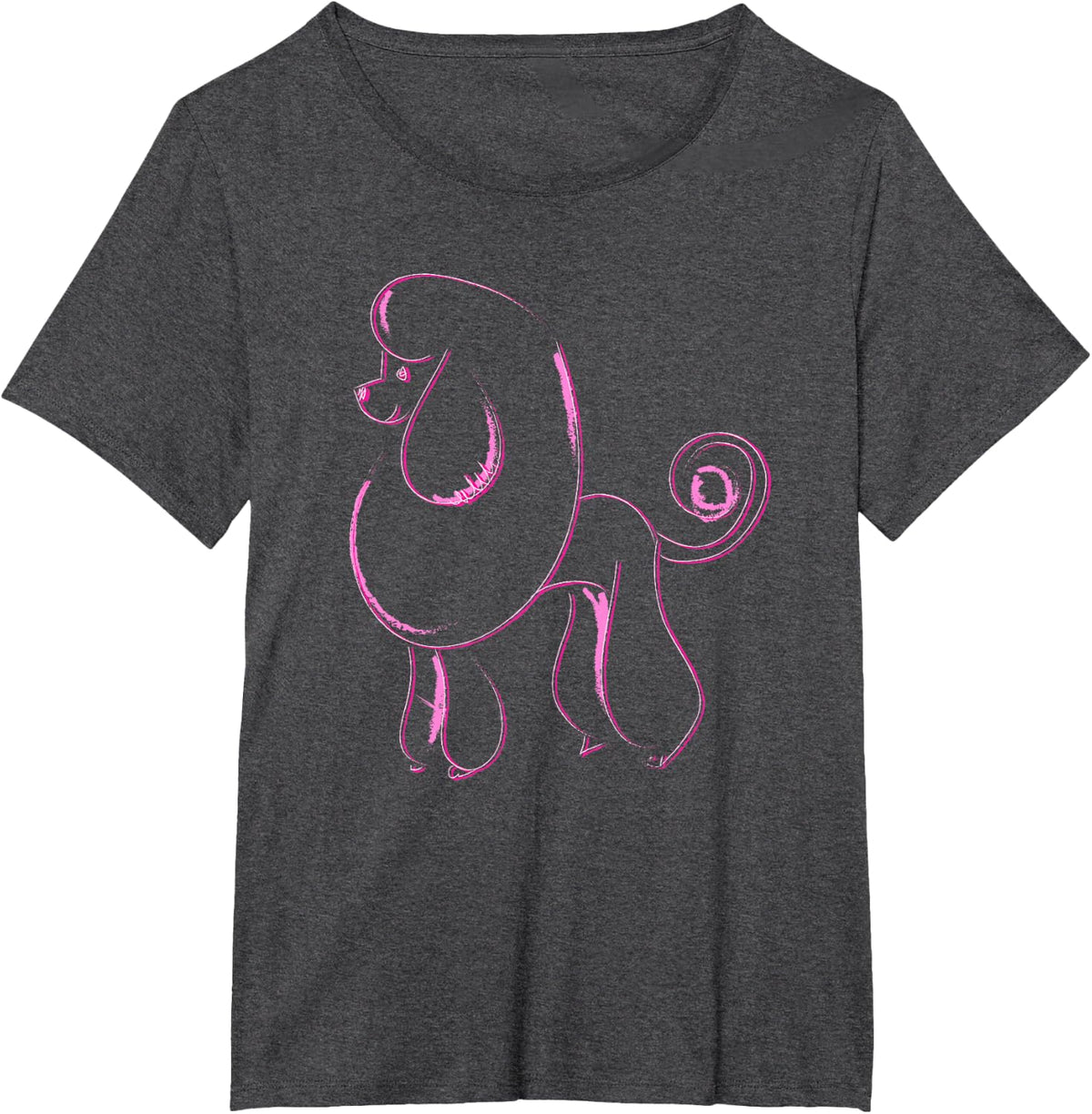 Dog Lovers Gifts Poodle Women's Cool Poodle Dog Men T-Shirt - Dark Heather Grey