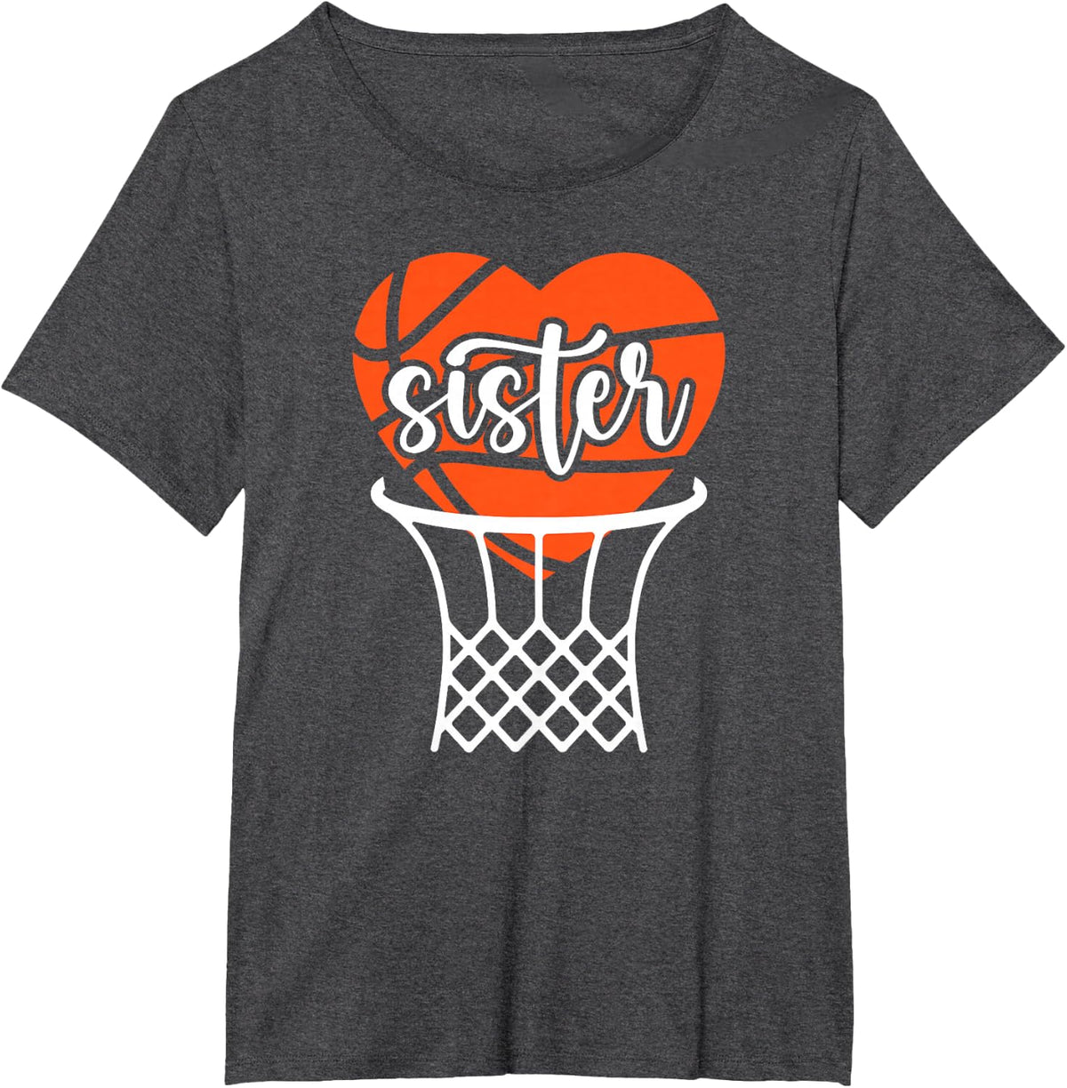 Basketball Sister Basketball Player's Sister Basketball Sis T-Shirt - Dark Heather Grey