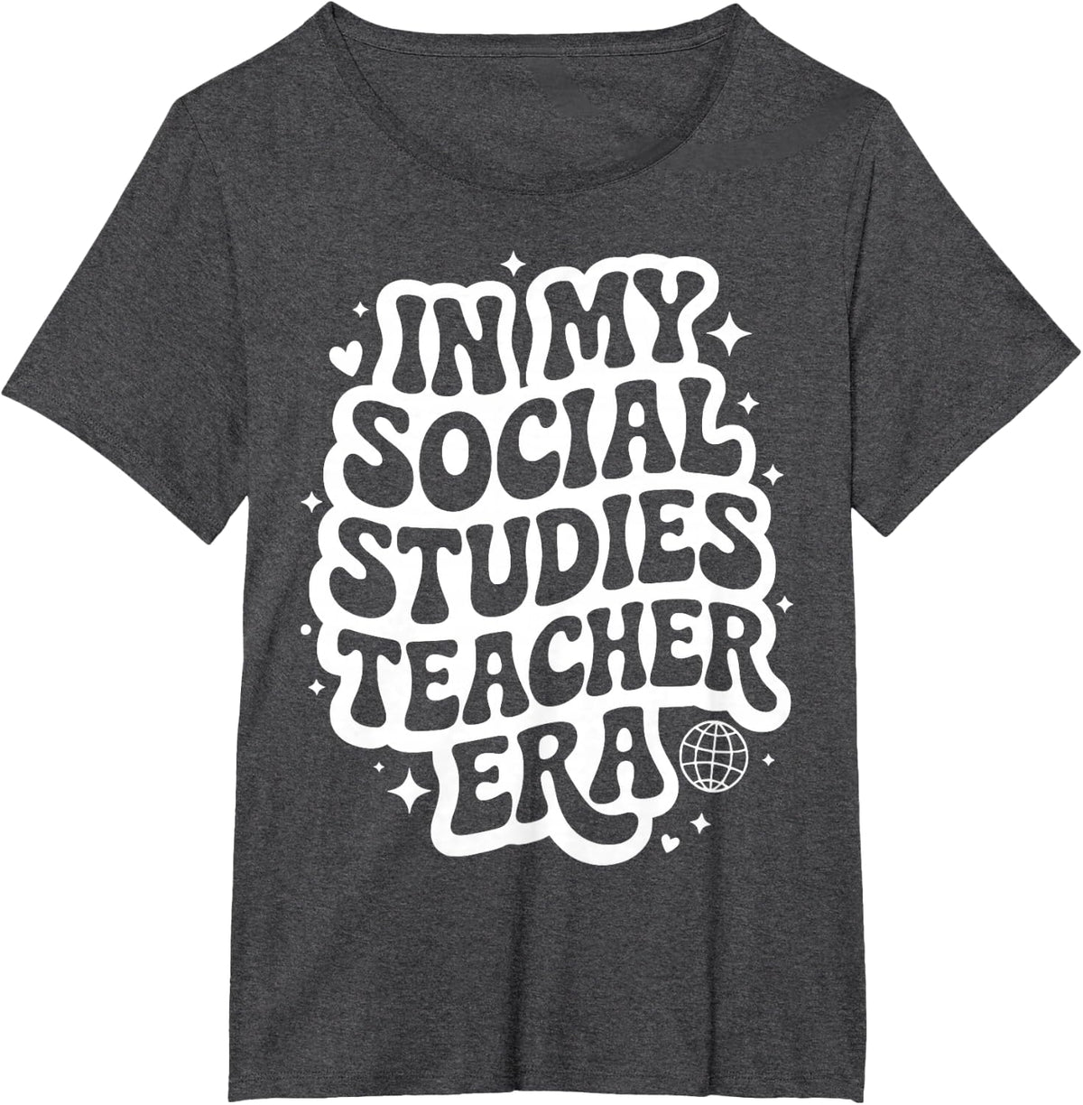 in My Social Studies Teacher Era, Funny History Educator T-Shirt - Dark Heather Grey