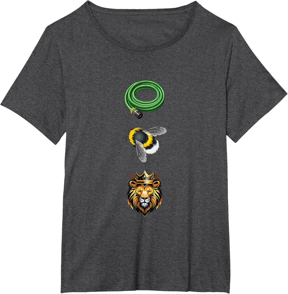 Hose Bee Lion Funny Hoes Be Lying Pun T-Shirt - Dark Heather Grey
