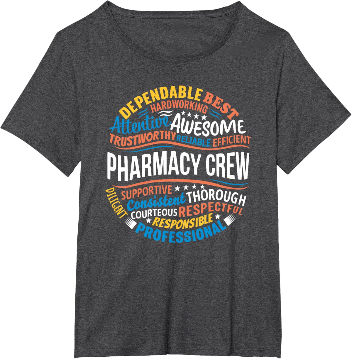 Pharmacy Staff Tshirts Appreciation Pharmacy Tech Week Gift T-Shirt - Dark Heather Grey