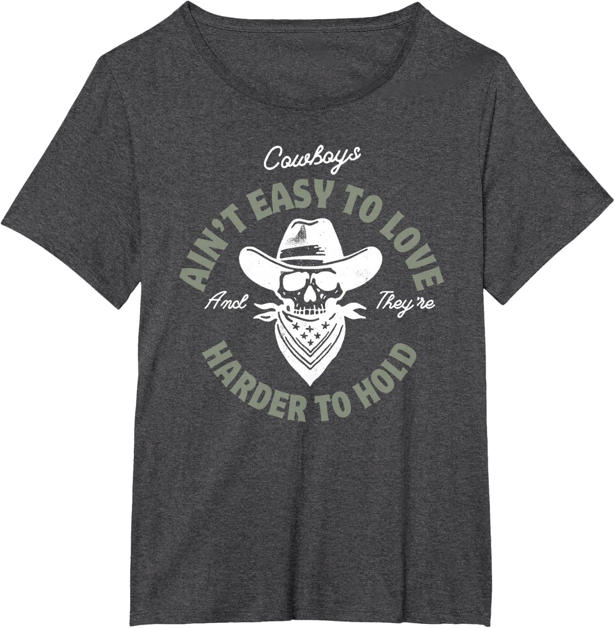 Mamas, don't let your babies grow into cowboys - country T-Shirt - Dark Heather Grey