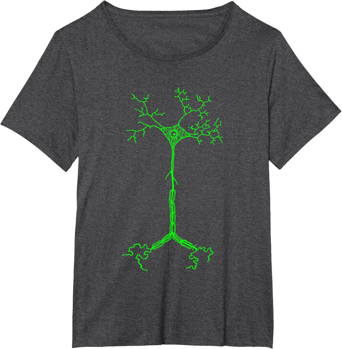 Science Teacher Gift Neuron T-Shirt - Dark Heather Grey
