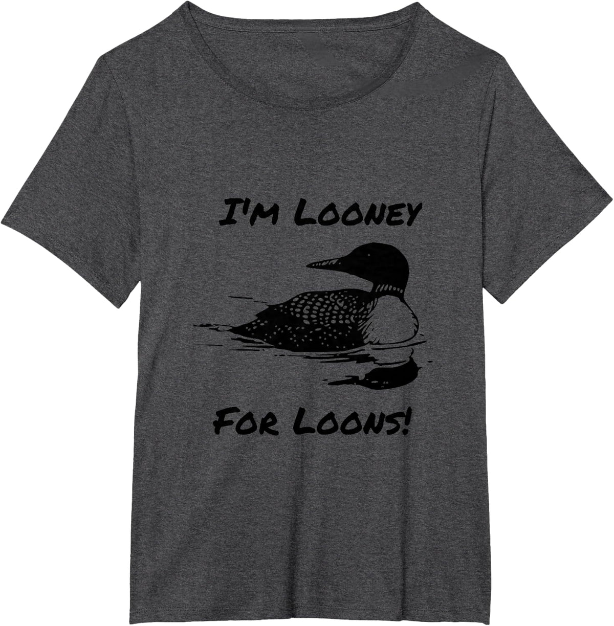 Loon North Minnesota Wisconsin Funny Gift T-Shirt T-Shirt - Dark Heather Grey