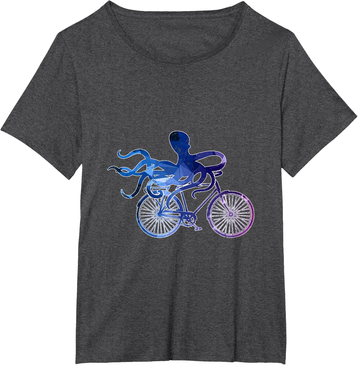 Bicycle Octopus T-Shirt - Dark Heather Grey