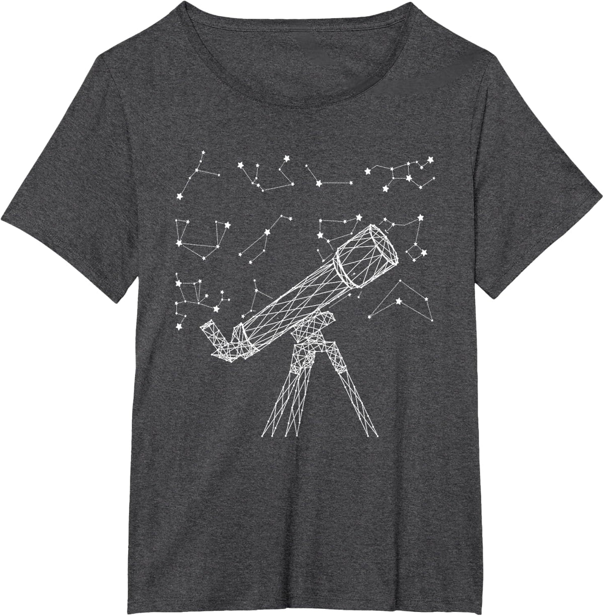 Star Constellations Galaxy Telescope Outer Space Astronomy T-Shirt - Dark Heather Grey