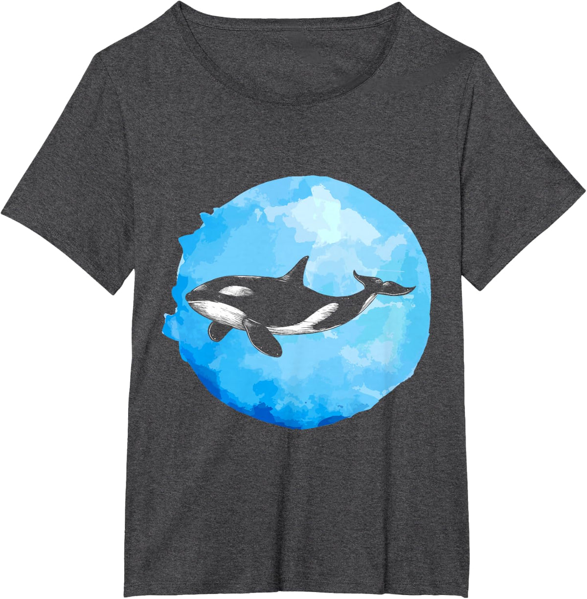 Killer Whale Orca T-Shirt - Dark Heather Grey