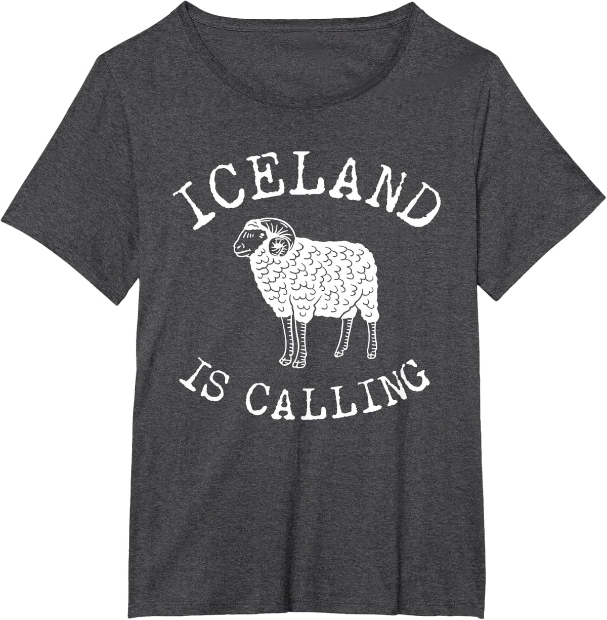 Icelandic Sheep Reykjavik Vacations Island T-Shirt - Dark Heather Grey