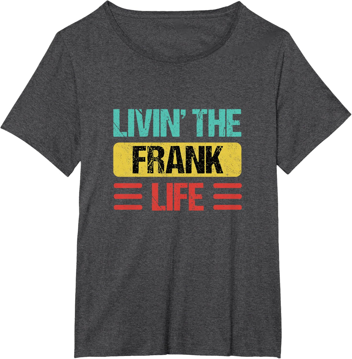 Frank Name T-Shirt - Dark Heather Grey