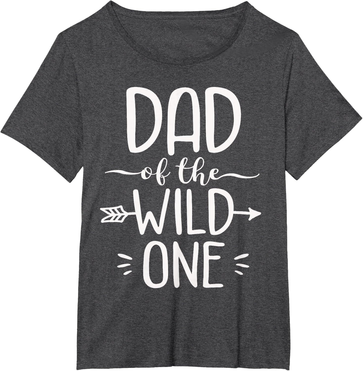 Dad of The Wild One Shirt Funny 1st Birthday Safari Gift T-Shirt - Dark Heather Grey