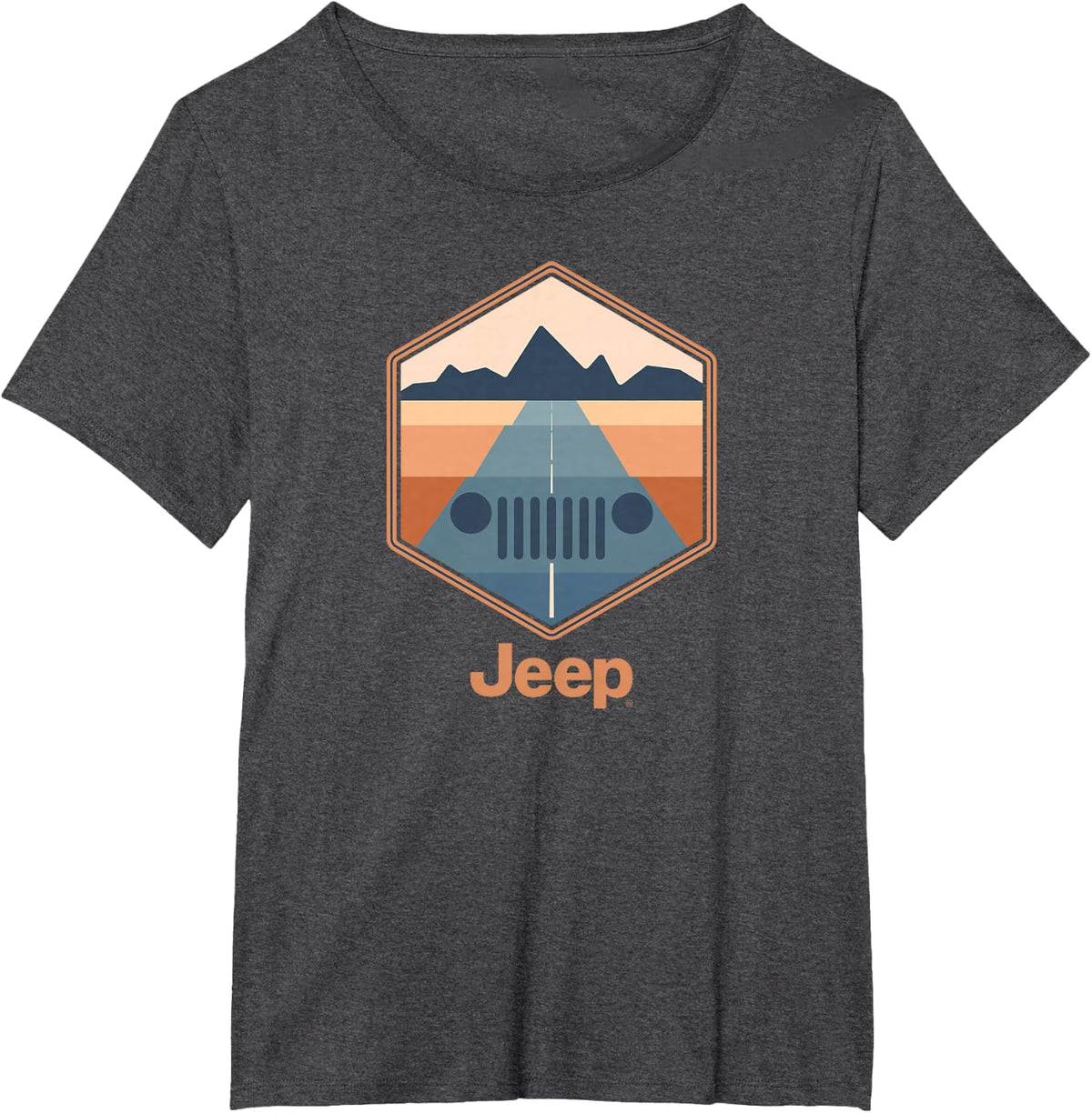 Jeep Grille Horizon T-Shirt - Dark Heather Grey