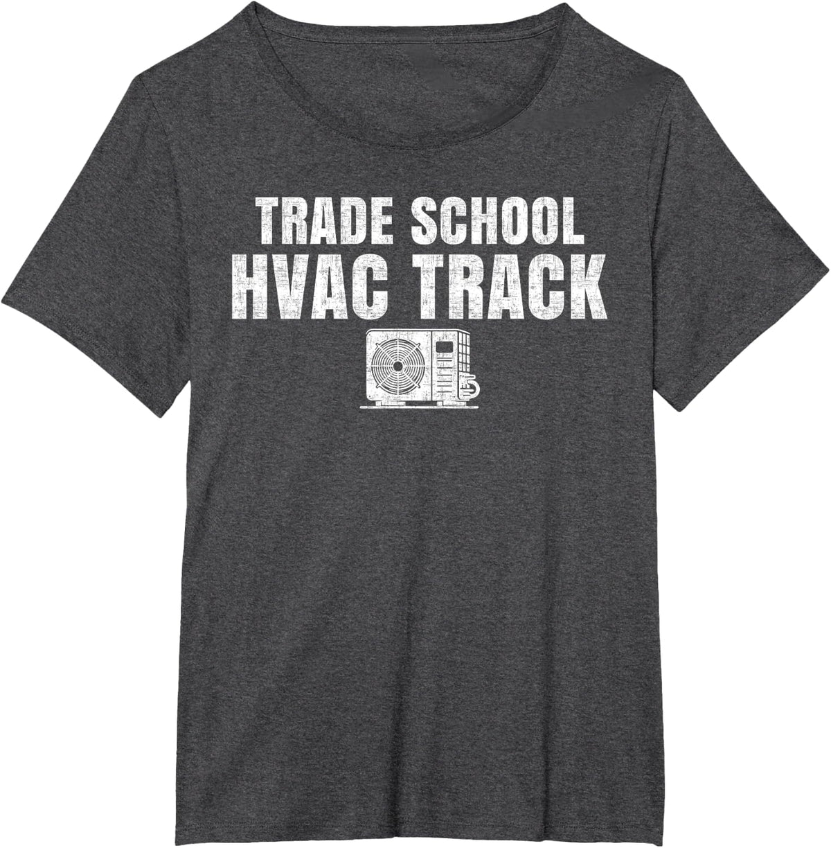 Trade School HVAC Track Student Career Start Path T-Shirt - Dark Heather Grey