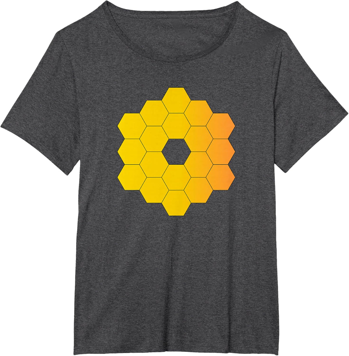 Webb Space Telescope Mirror Design Science Universe JWST T-Shirt - Dark Heather Grey