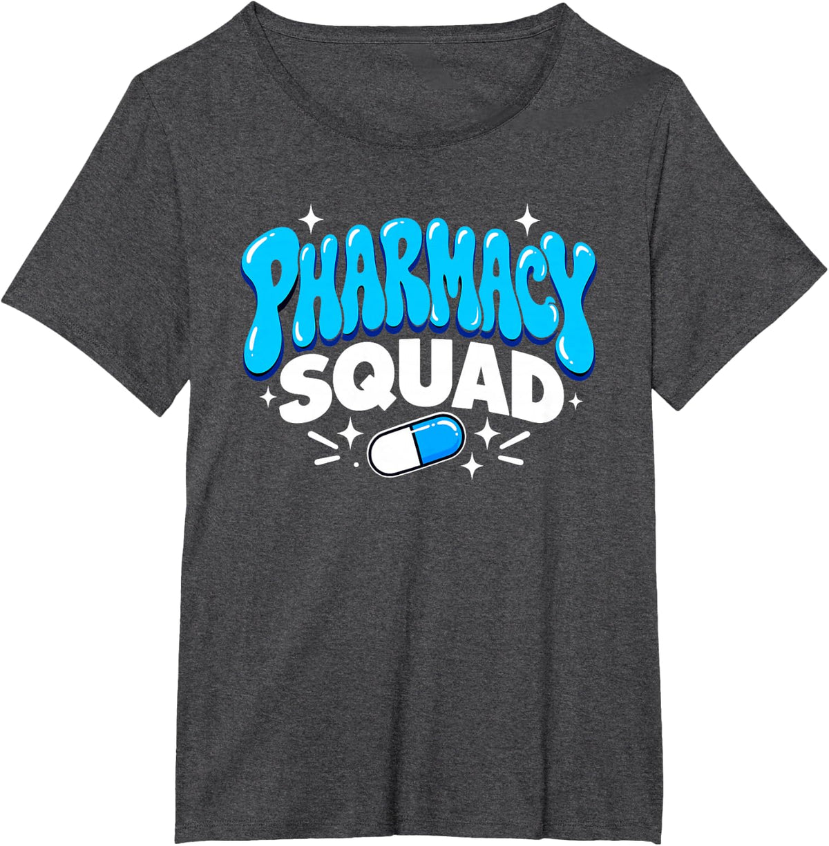 Pharmacy Squad, Pharmacy Team and Pharm Pharmacist Crew T-Shirt - Dark Heather Grey