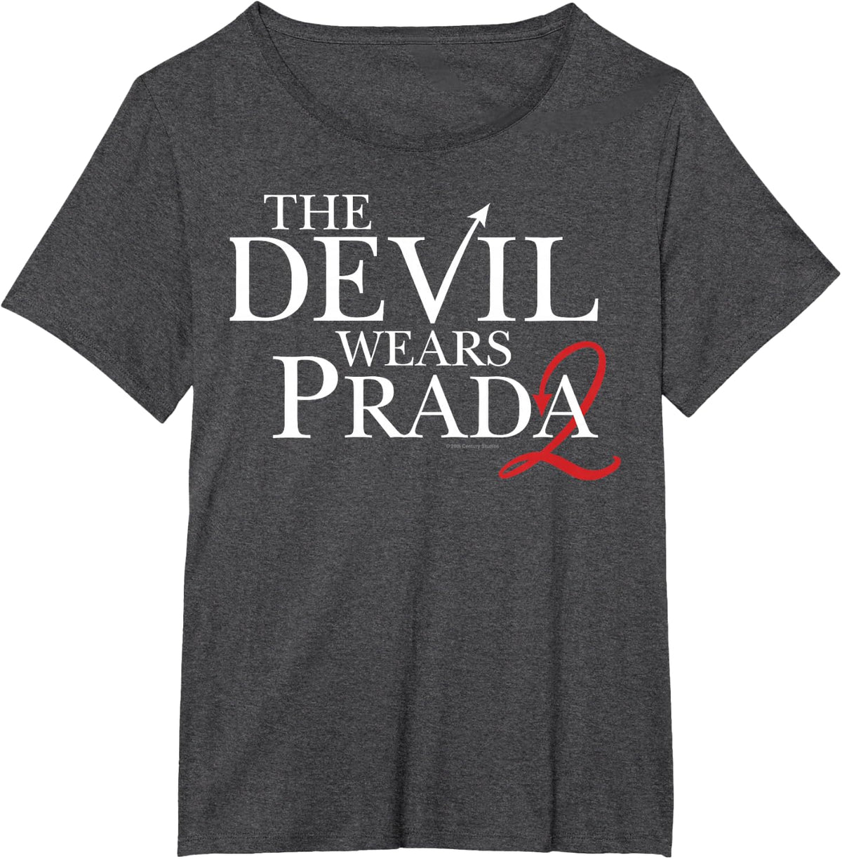 The Devil Wears Prada 2 Official Logo 2 As Red Devil's Tail T-Shirt - Dark Heather Grey