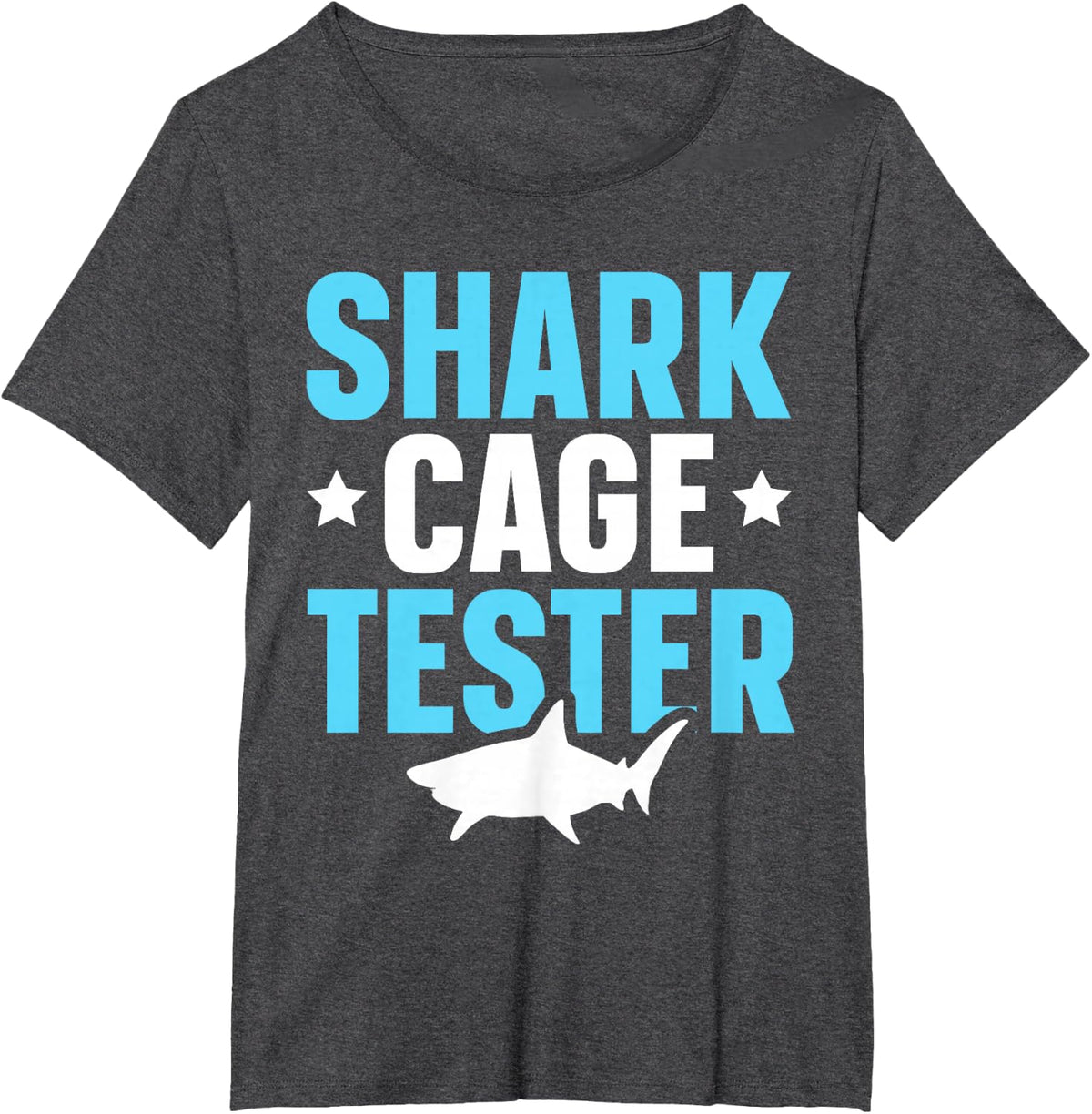 Shark Cage Tester Amputee One Leg Prosthetic User T-Shirt - Dark Heather Grey