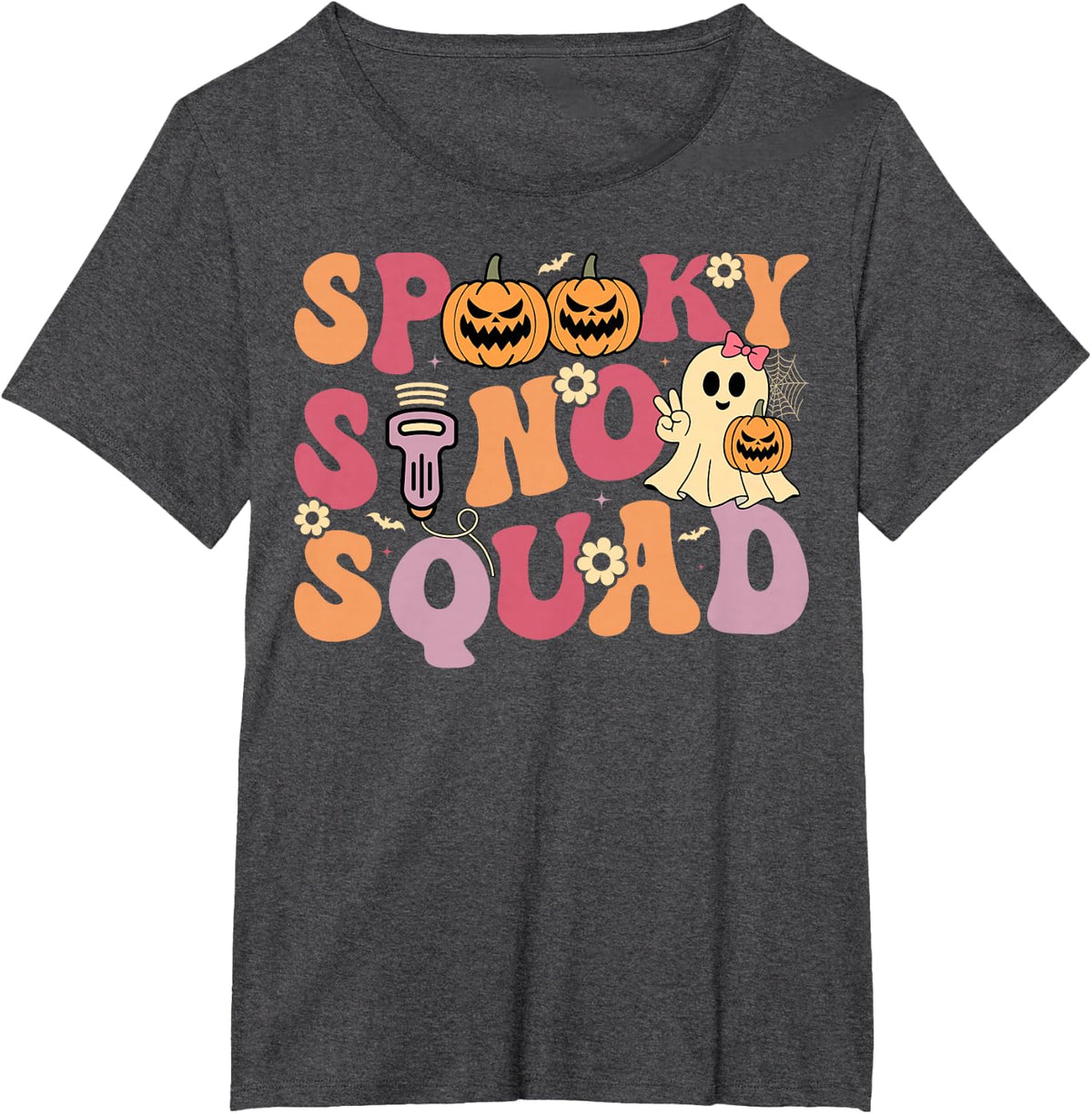 Spooky Sono Squad Halloween Sonographer Sonography T-Shirt - Dark Heather Grey