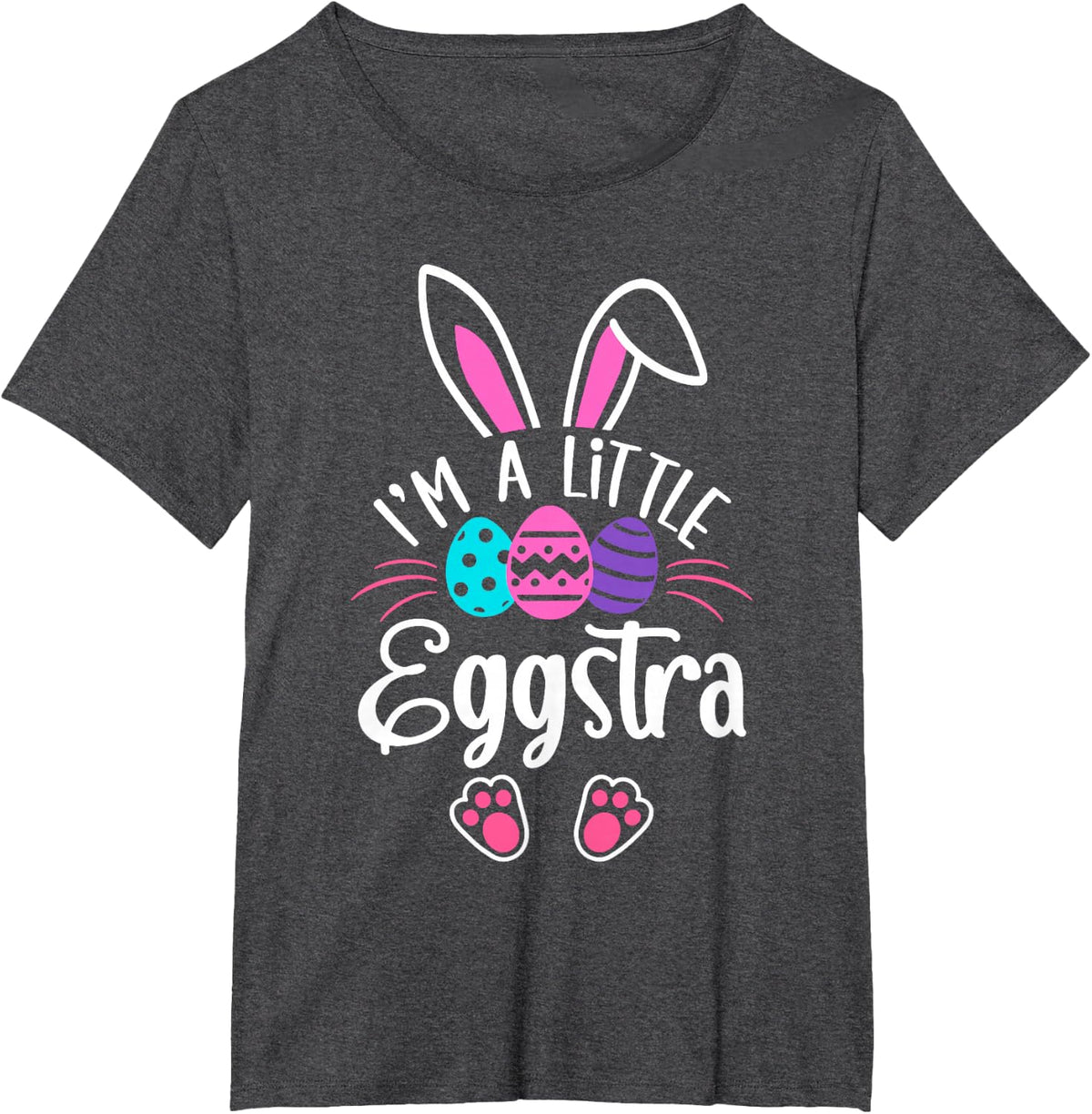 Funny Easter Shirts I'm A Little Eggstra Egg Hunt Tees T Shirts for Men and Women - Dark Heather Grey