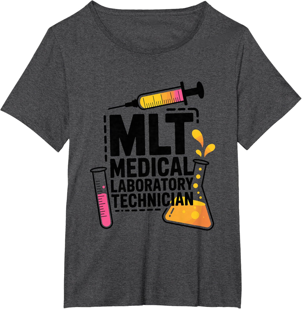 Lab Tech MLT Medical Laboratory Technician, Lab Technician T-Shirt - Dark Heather Grey
