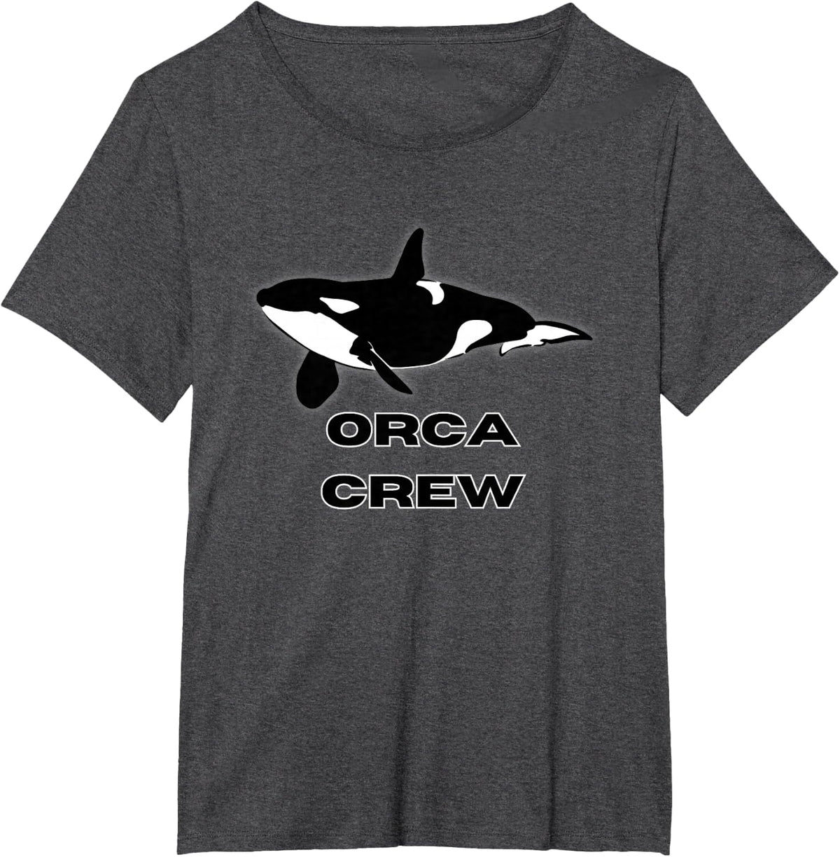 Orca Crew Cute Killer Whale Gift T-Shirt - Dark Heather Grey