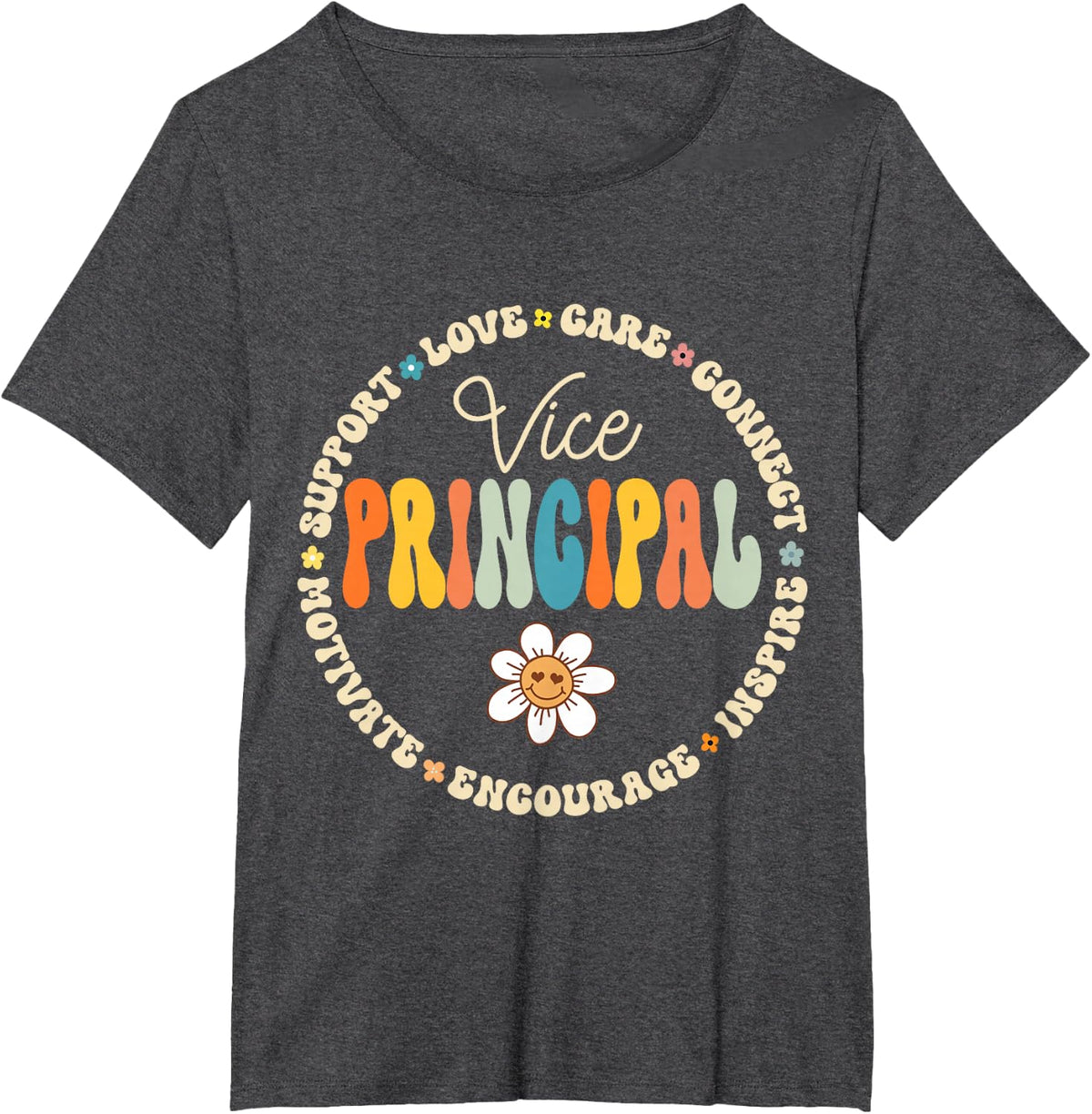 Vice Principal Back to School Appreciation Week Admin T-Shirt - Dark Heather Grey
