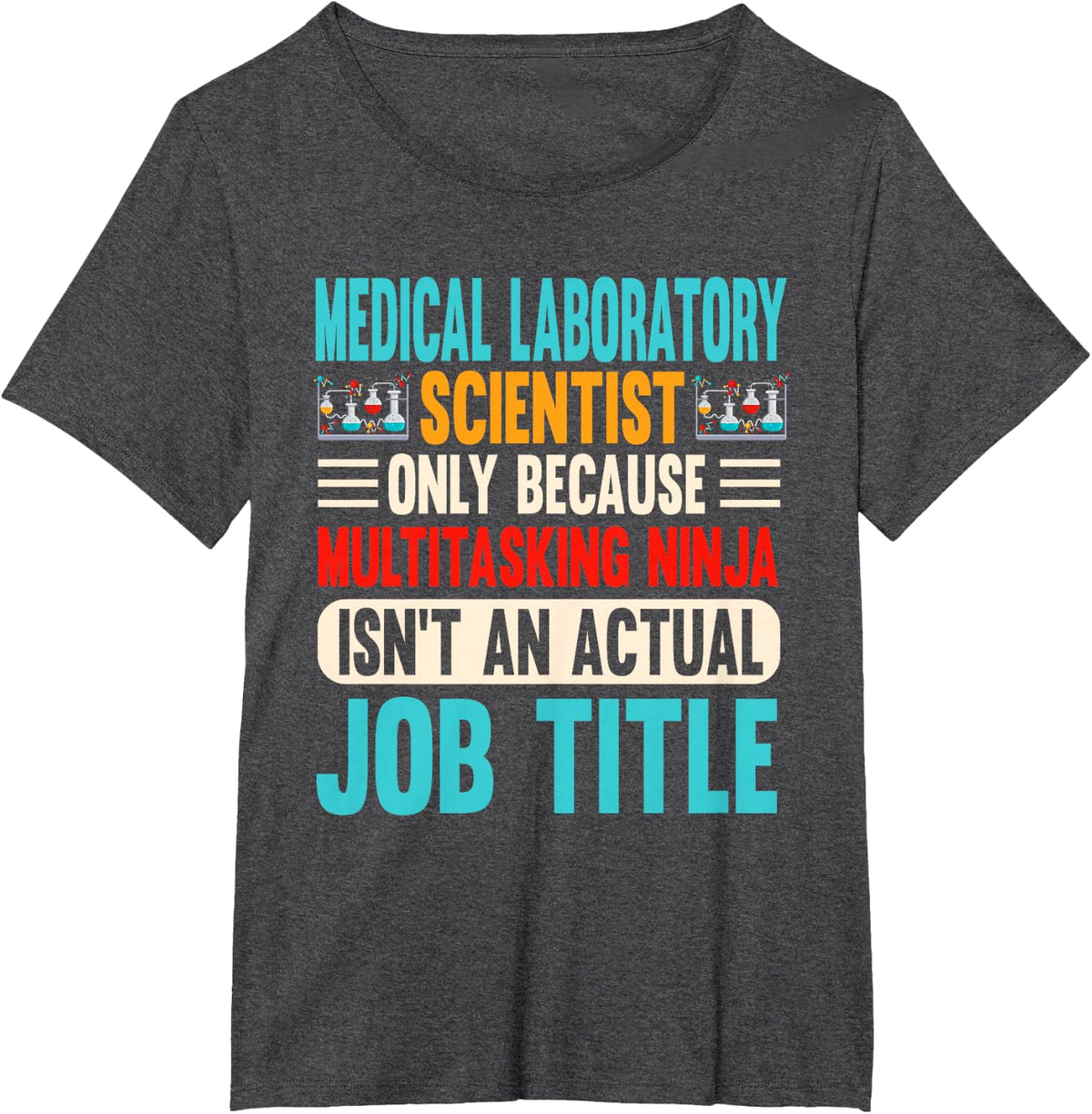Medical Laboratory Scientist Clinical Tech MLS Retro Vintage T-Shirt - Dark Heather Grey
