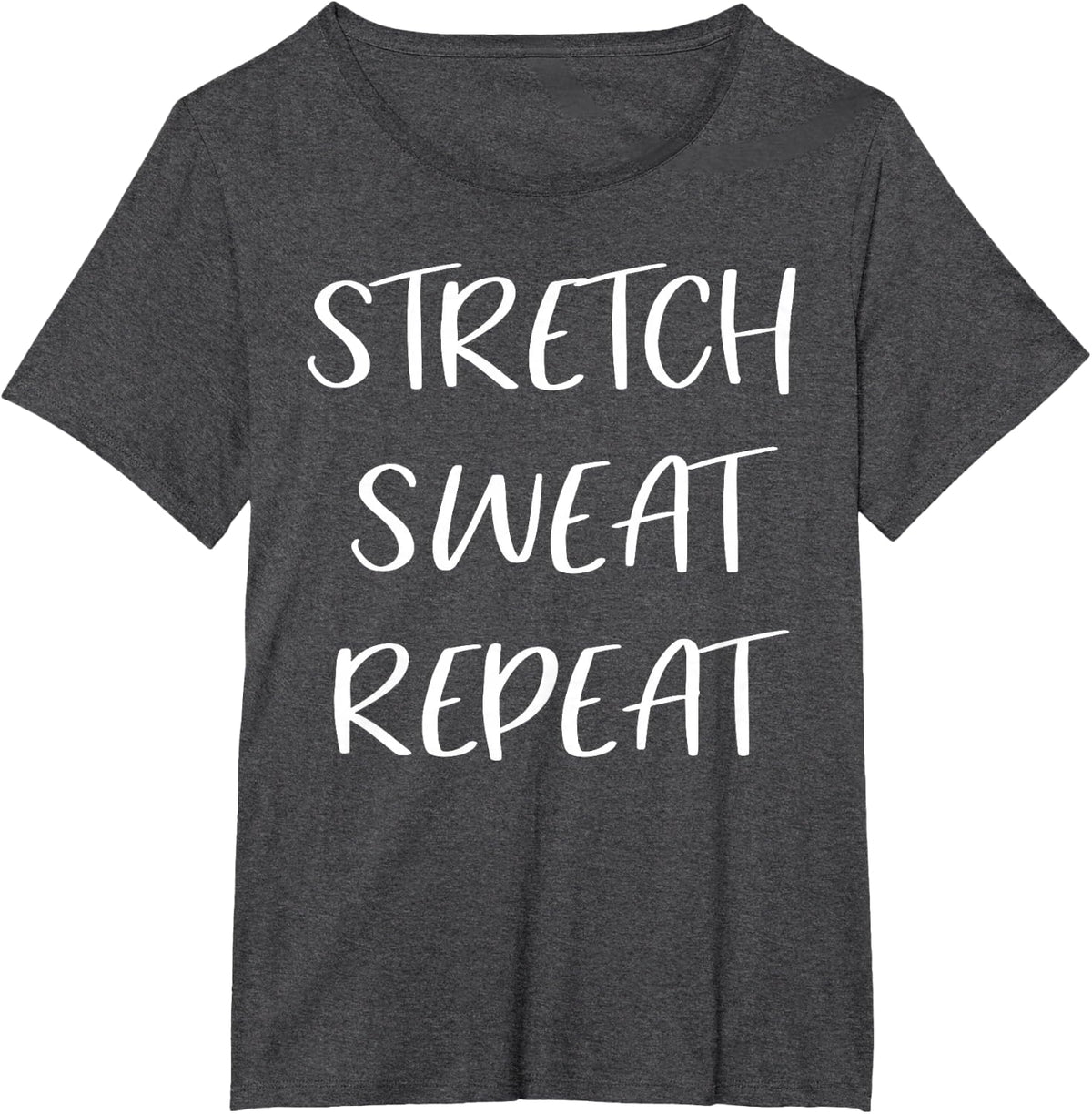 Stretch Sweat Repeat Gym Workout T-Shirt - Dark Heather Grey