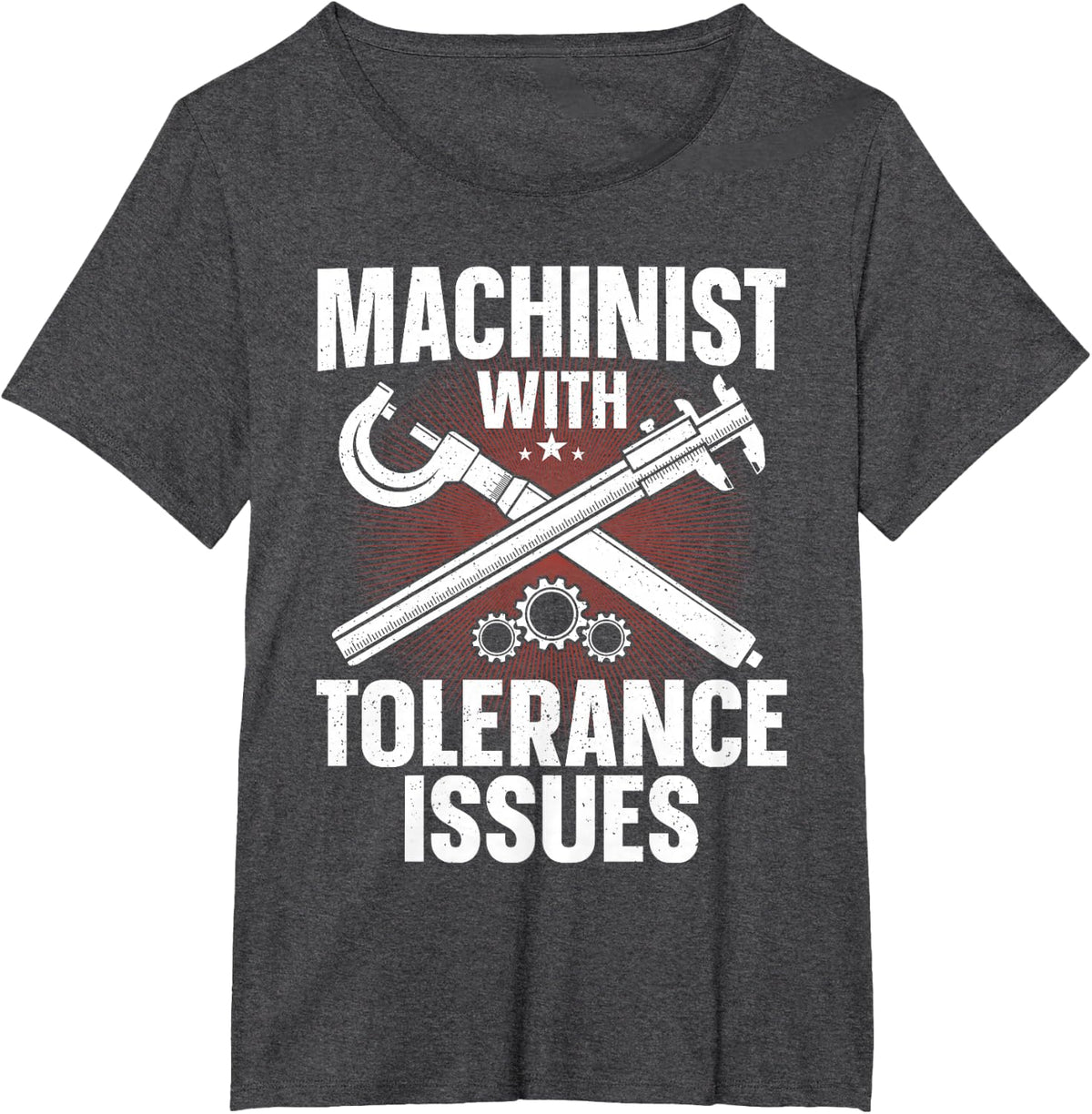 Funny Machinist Art For Men Dad Women CNC Machine Operator T-Shirt - Dark Heather Grey