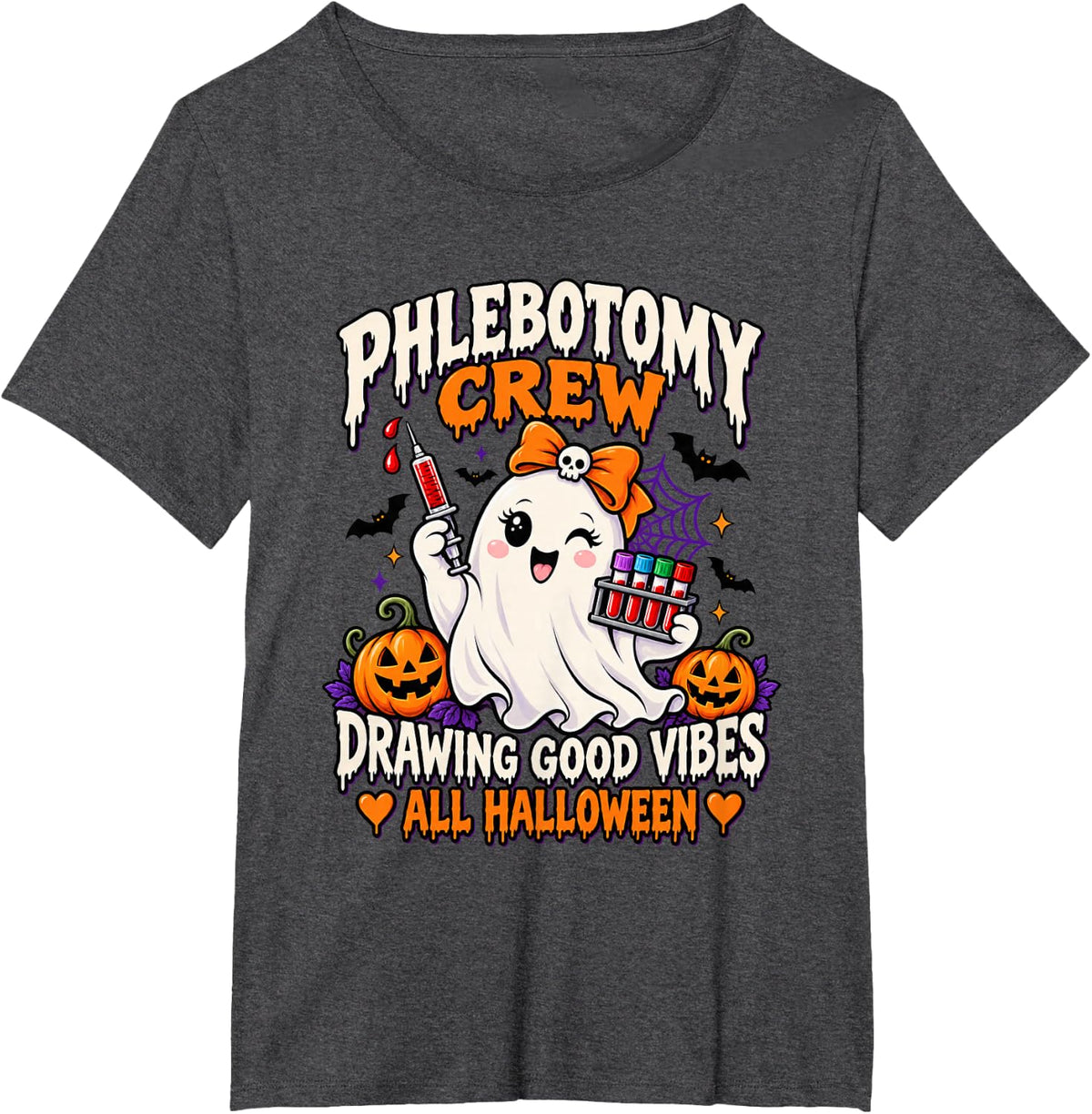 Pharmacist Halloween Dispensing After Dark T-Shirt - Dark Heather Grey