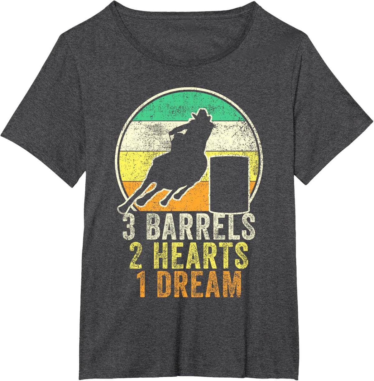 Barrel Racing Barrel Racer T-Shirt - Dark Heather Grey