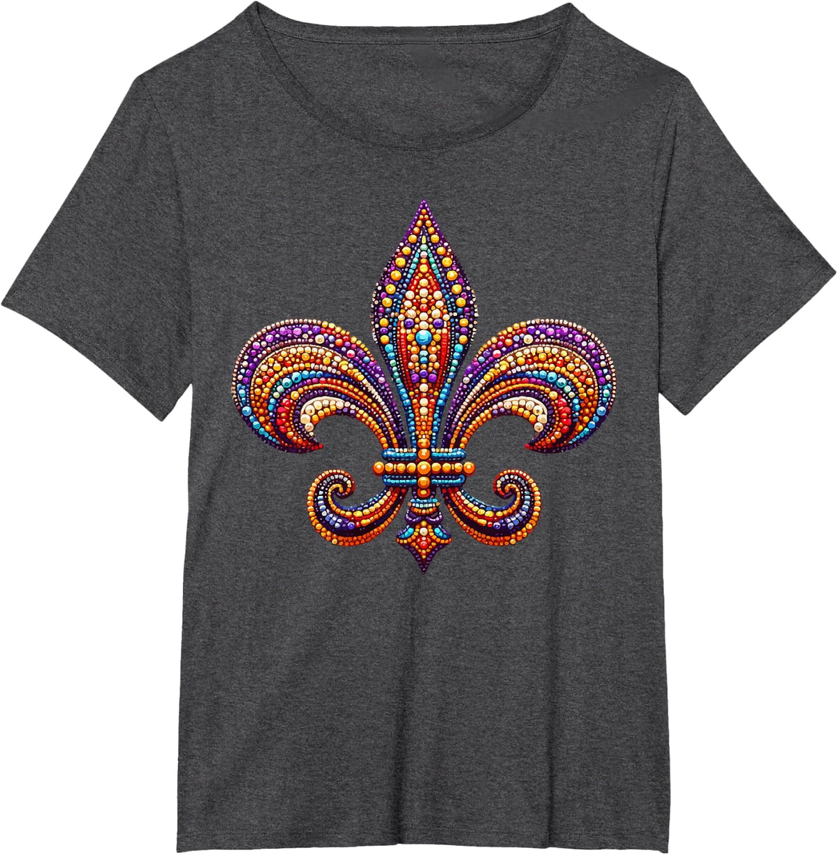 Mardi Gras Symbol Louisiana New Orleans Carnival Costume T-Shirt - Dark Heather Grey