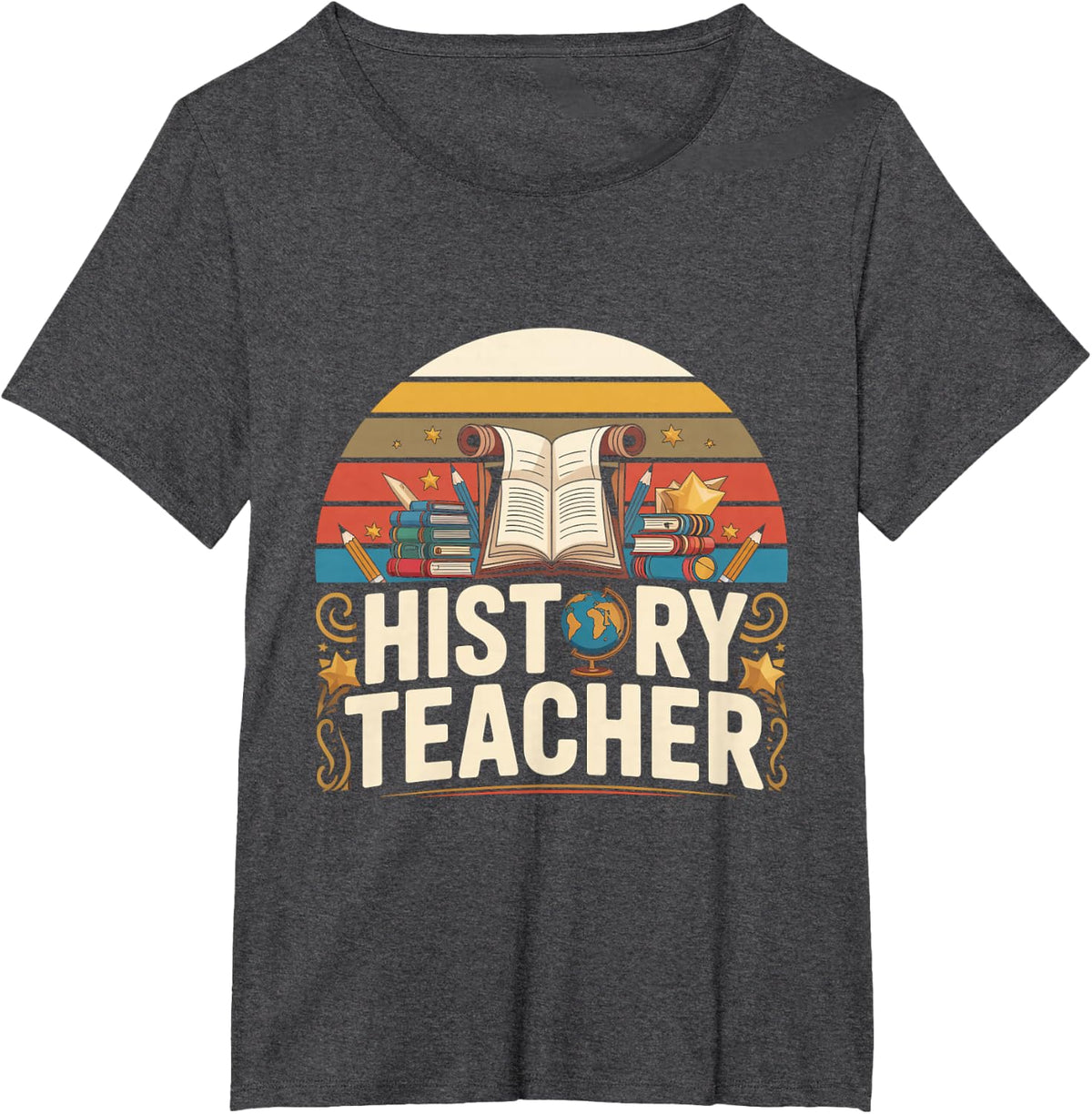 Classroom History Teacher History Teacher Social Studies T-Shirt - Dark Heather Grey