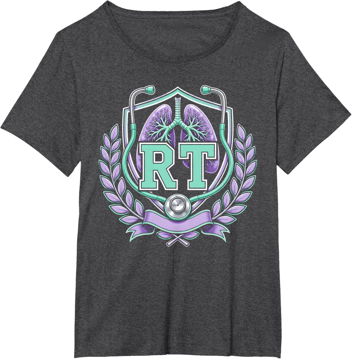 Rt Respiratory Therapist T-Shirt - Dark Heather Grey