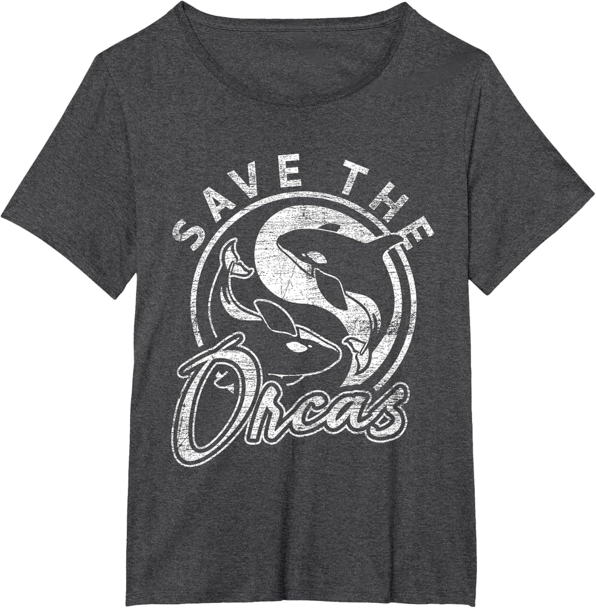 Save The Orcas T-Shirt - Dark Heather Grey
