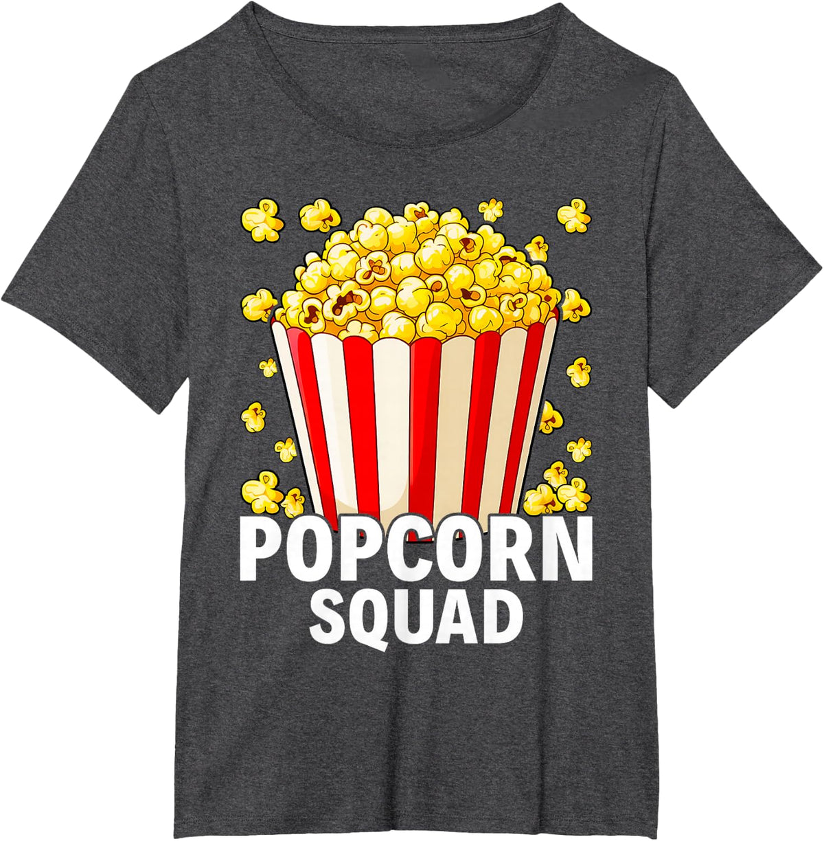 Popcorn Squad Movie Theater Lover Theatre Nerd T-Shirt - Dark Heather Grey
