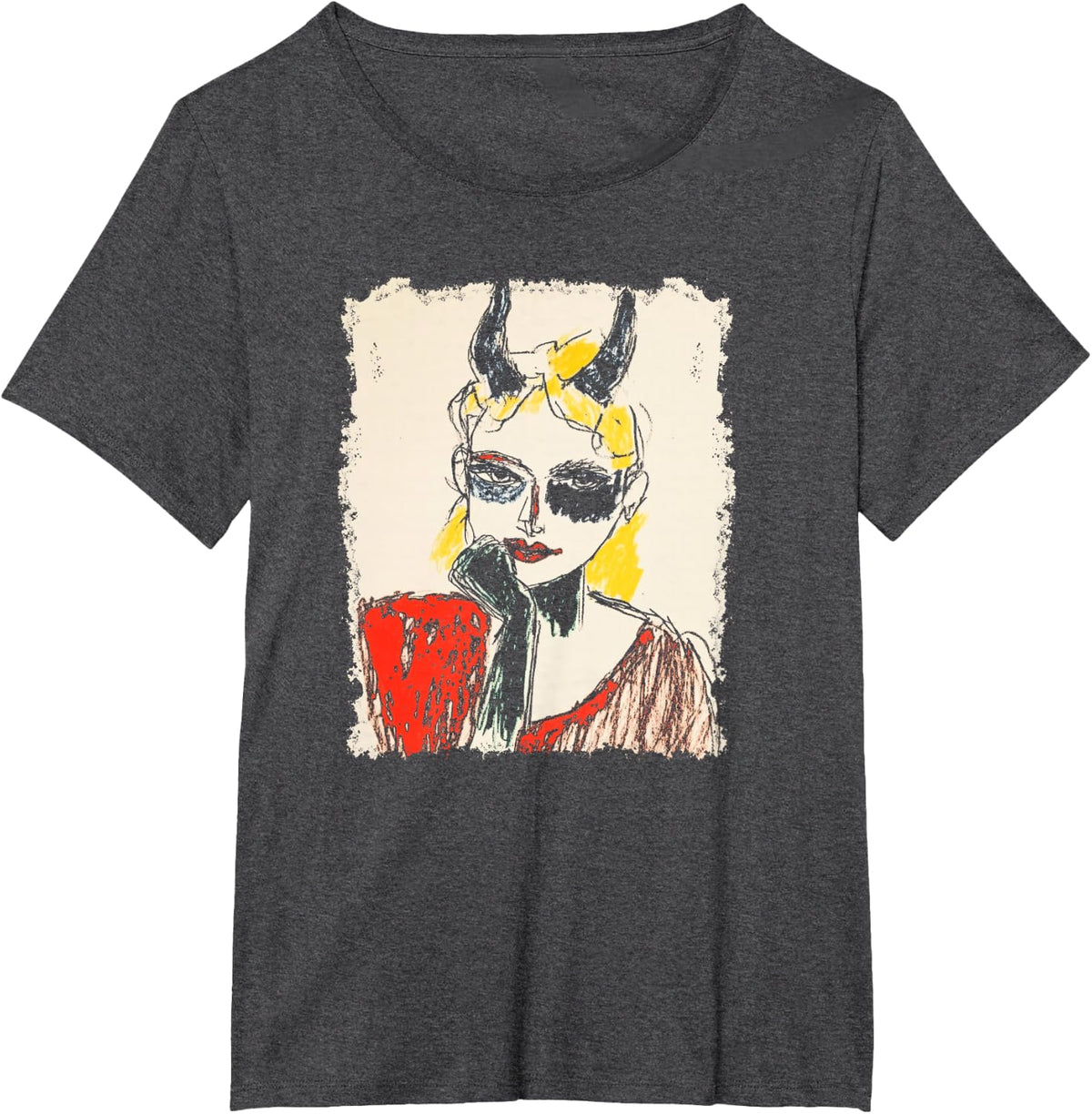 The Devil Girl T-Shirt - Dark Heather Grey