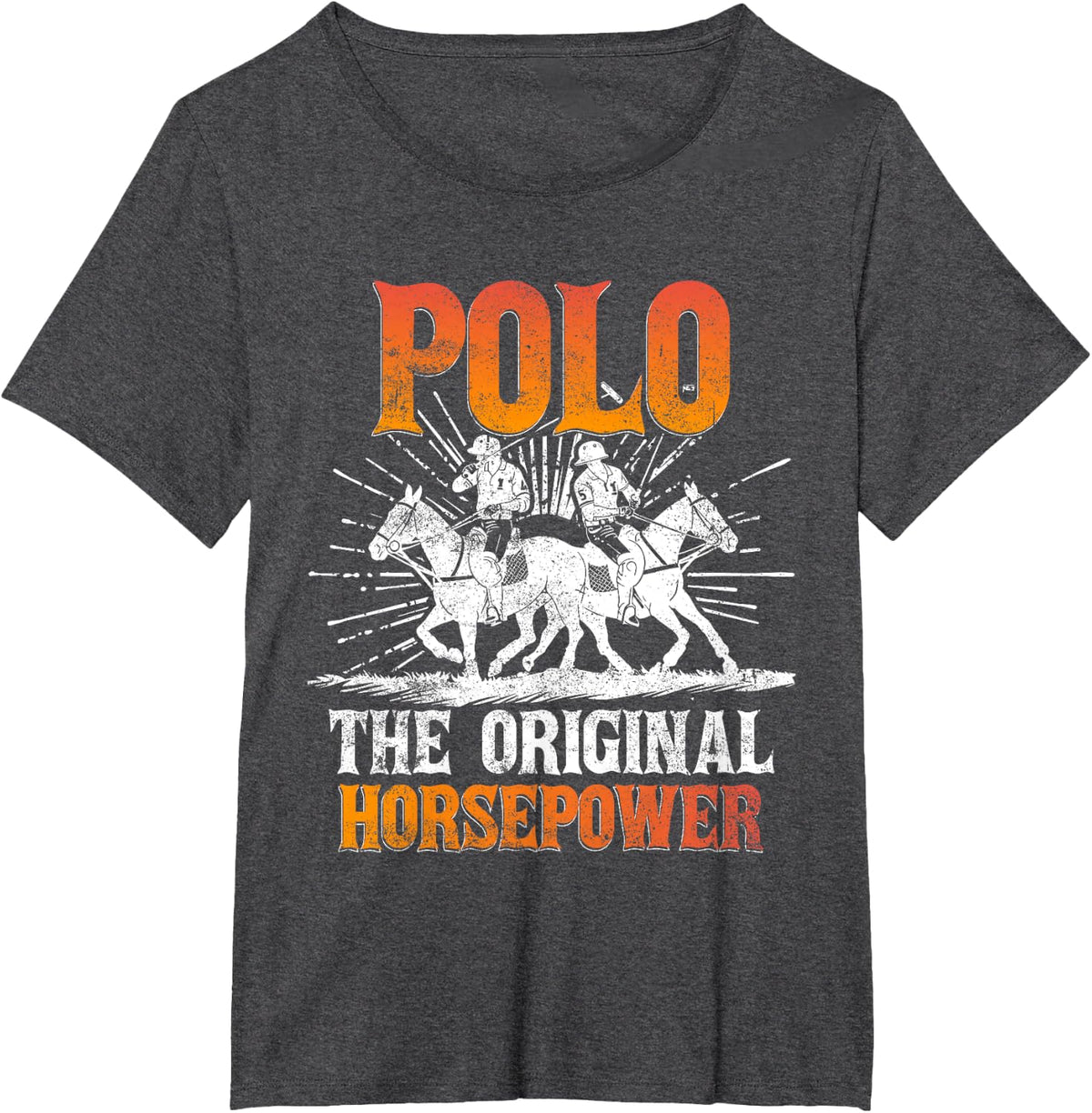 Polo, Equestrian Sports, Horseback Riding, Polo Player T-Shirt - Dark Heather Grey