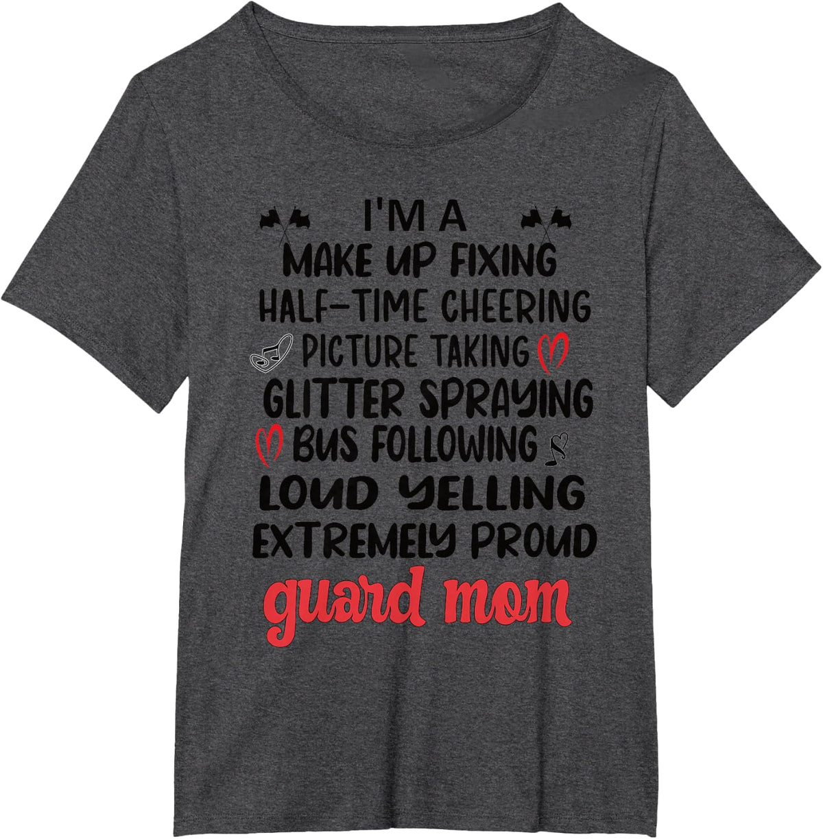 Funny Guard Mom Of A Color Guard Member Mother T-Shirt - Dark Heather Grey