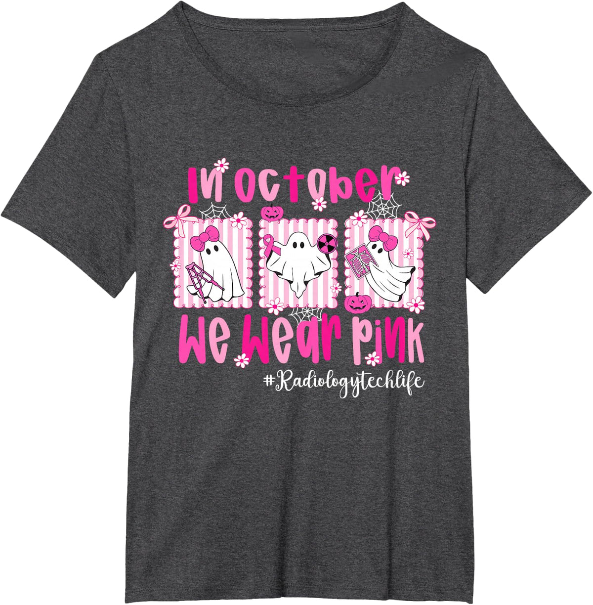 Breast Cancer T-Shirt - Dark Heather Grey