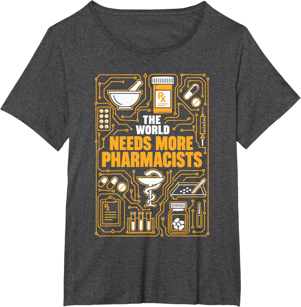 The World Needs More Pharmacists Healthcare T-Shirt - Dark Heather Grey