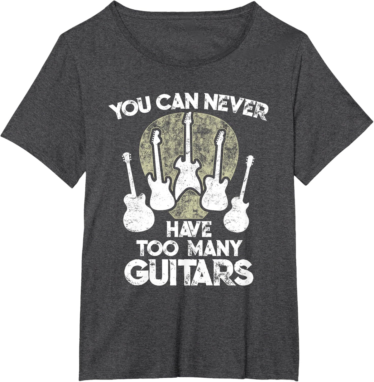 You Can Never Have Too Many Guitars T-Shirt - Dark Heather Grey
