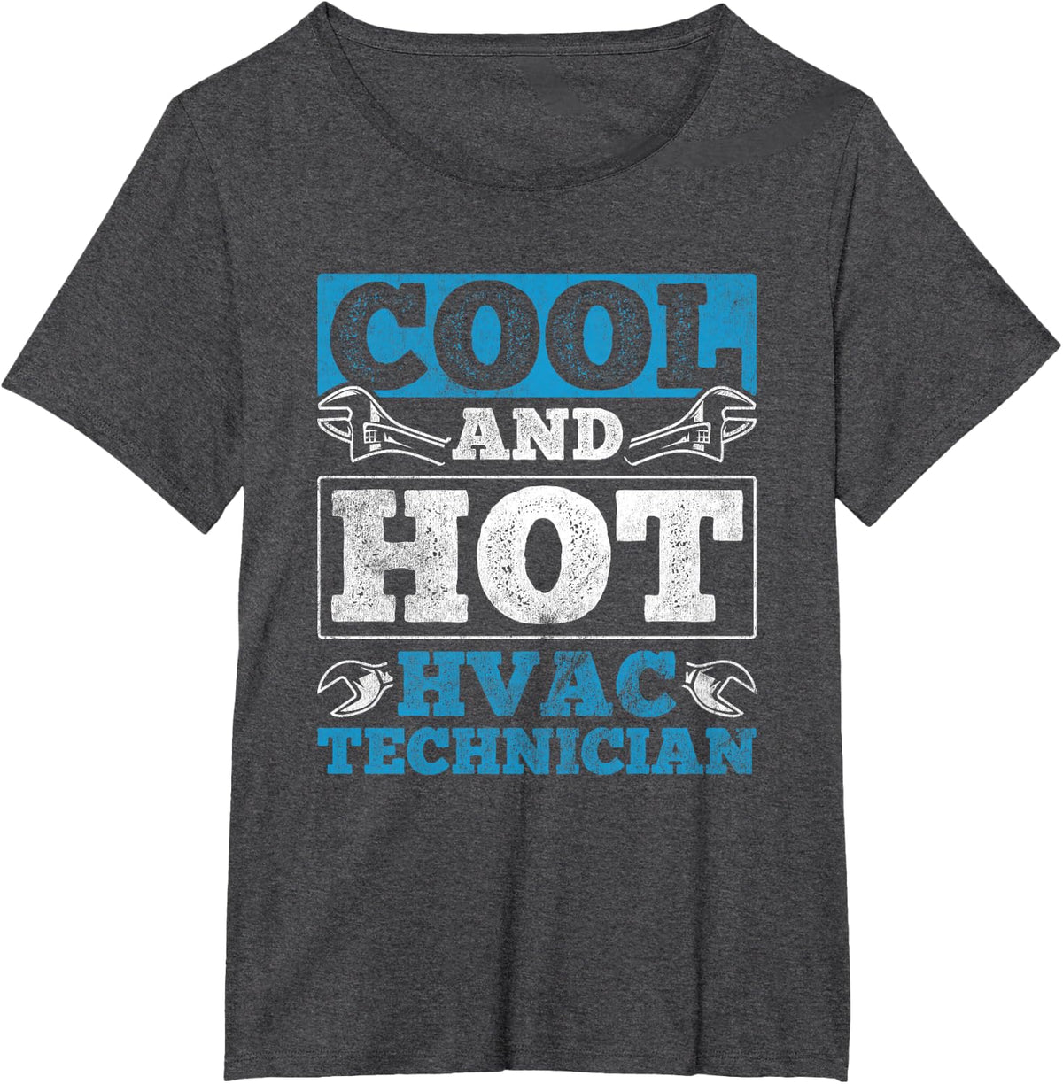 Repairman HVAC Tech Cool Hot Technician HVAC T-Shirt - Dark Heather Grey